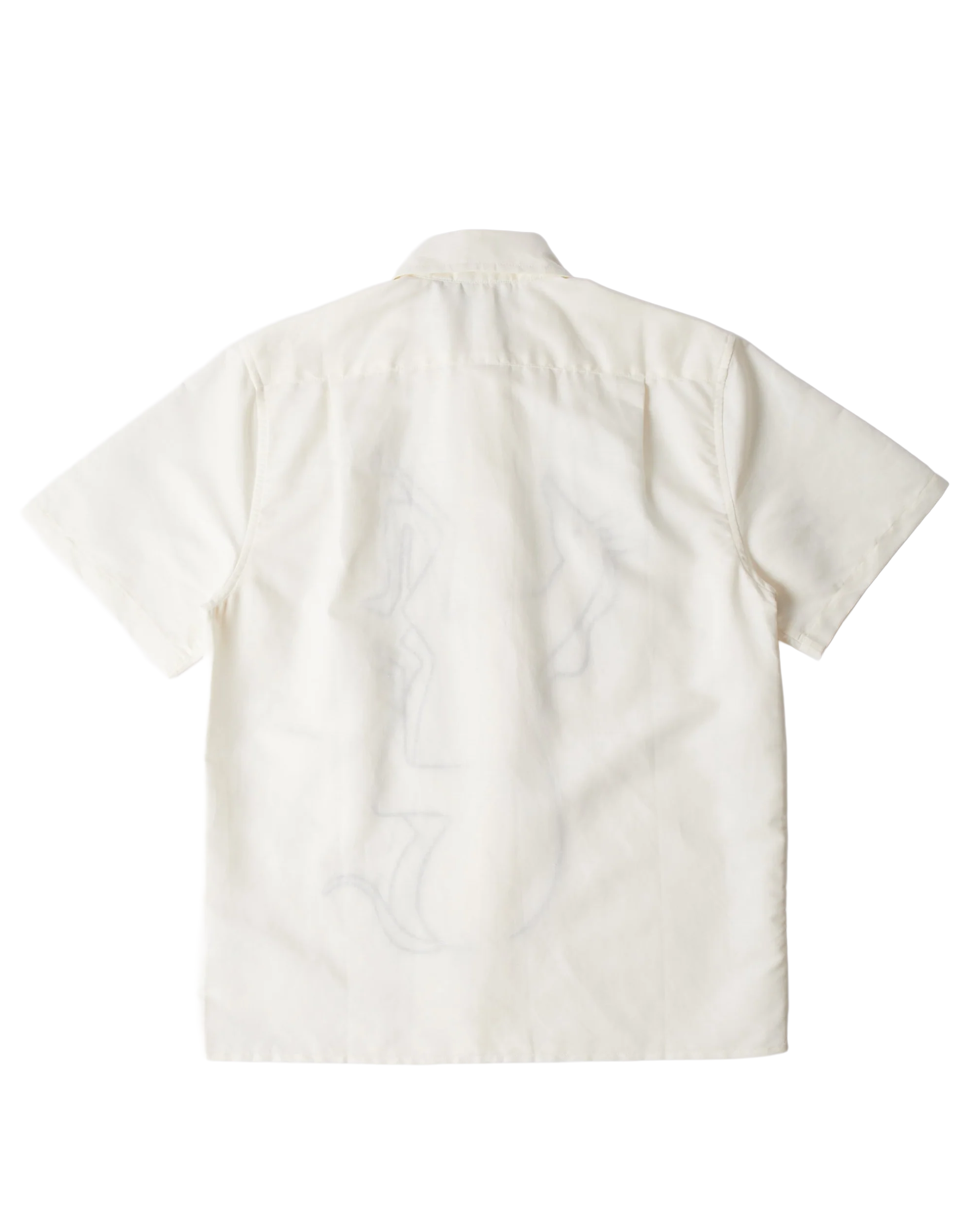 Parra Vertical Horse Short Sleeve Shirt - Off White