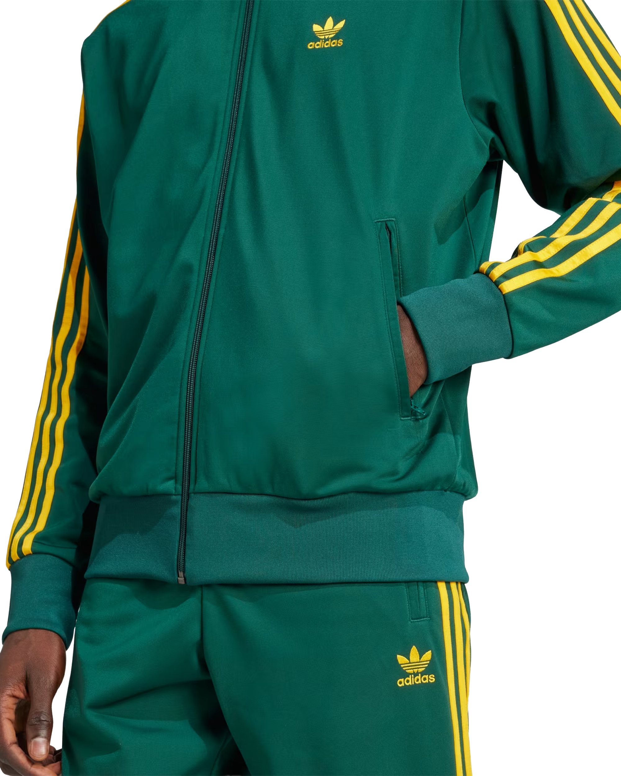 Adidas Firebird Track Top - Collegiate Green/Crew Yellow