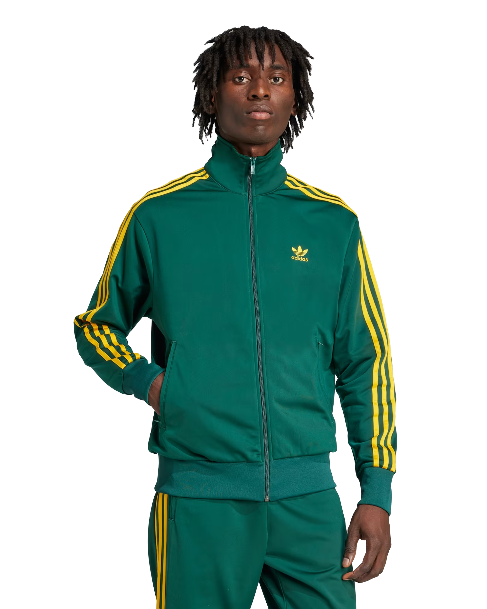 Adidas Firebird Track Top - Collegiate Green/Crew Yellow