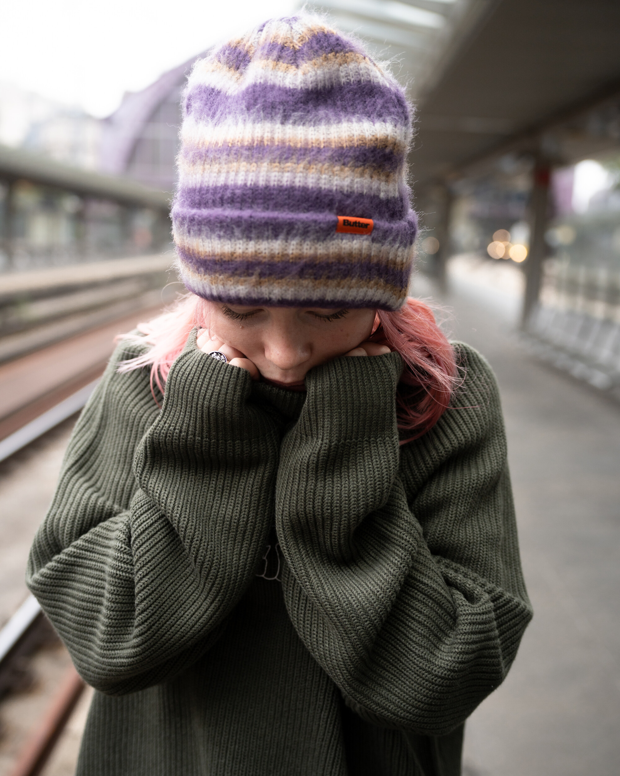 Butter Goods Swipe Beanie Purple