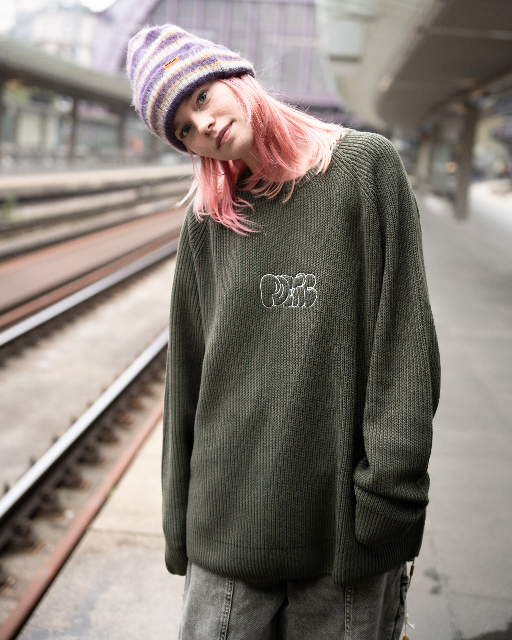 Butter Goods Swipe Beanie Purple