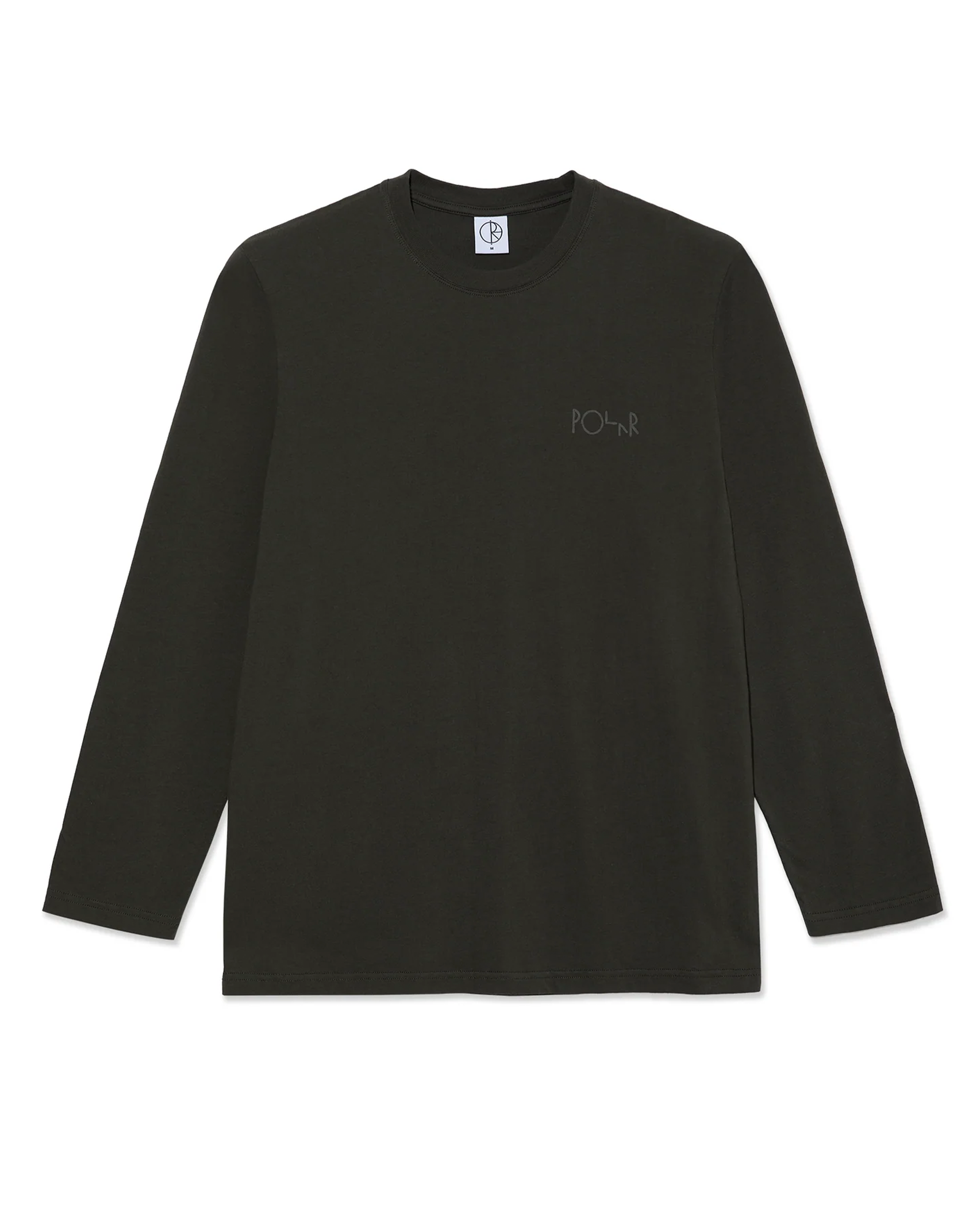 Polar Steve LS Stroke logo T-shirt - Dirty Black