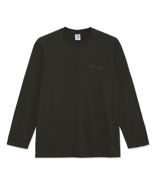 Polar Polar Steve LS Stroke logo T-shirt - Dirty Black