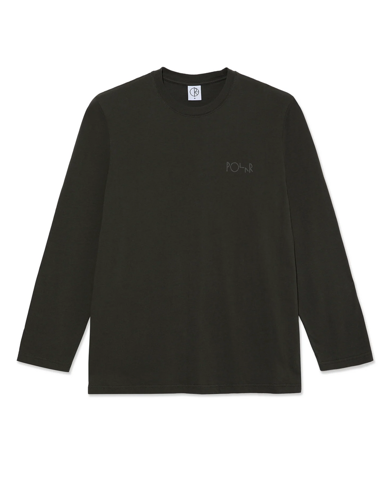Polar Polar Steve LS Stroke logo T-shirt - Dirty Black