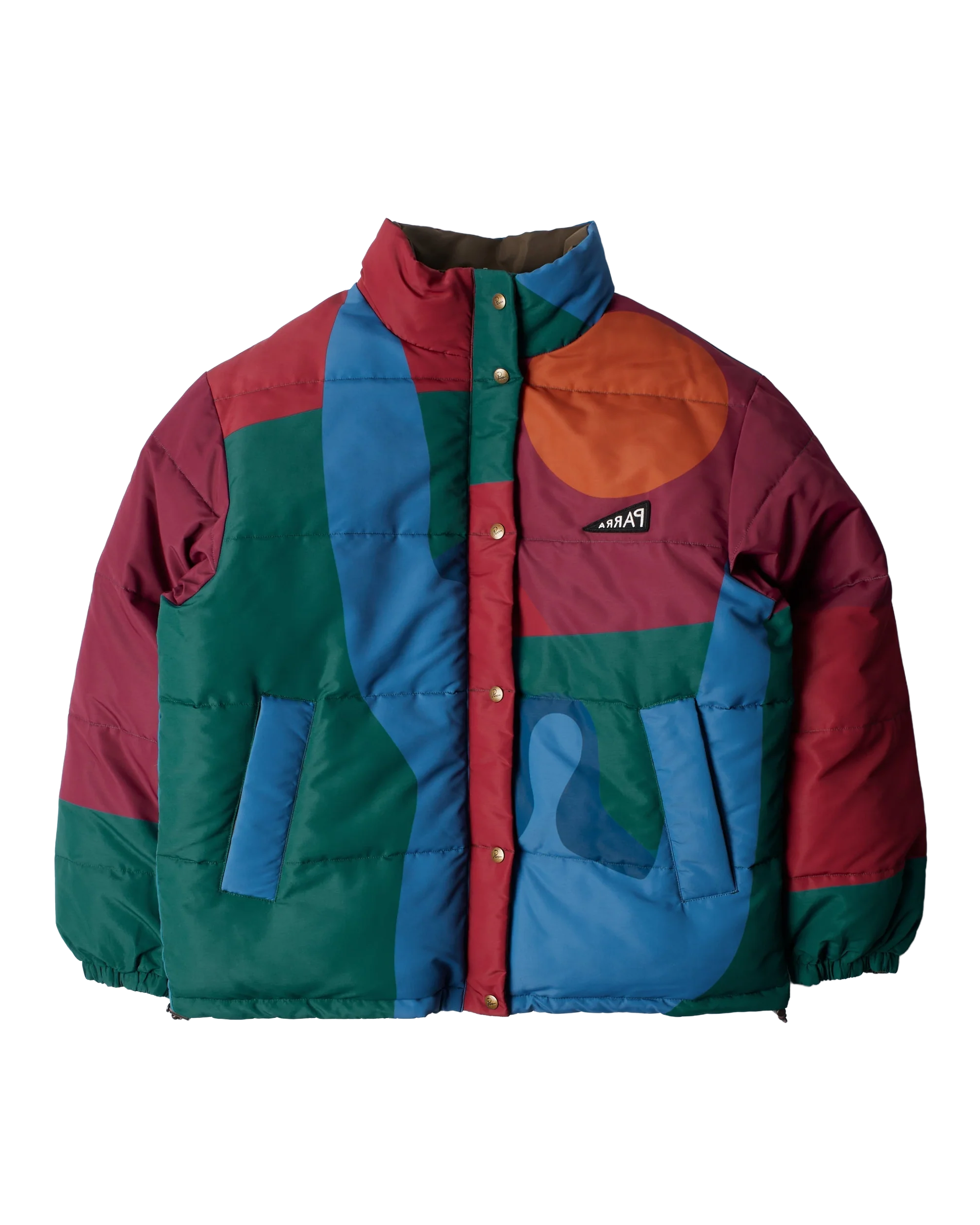 Parra Protect the sun reversible puffer jacket - Brown