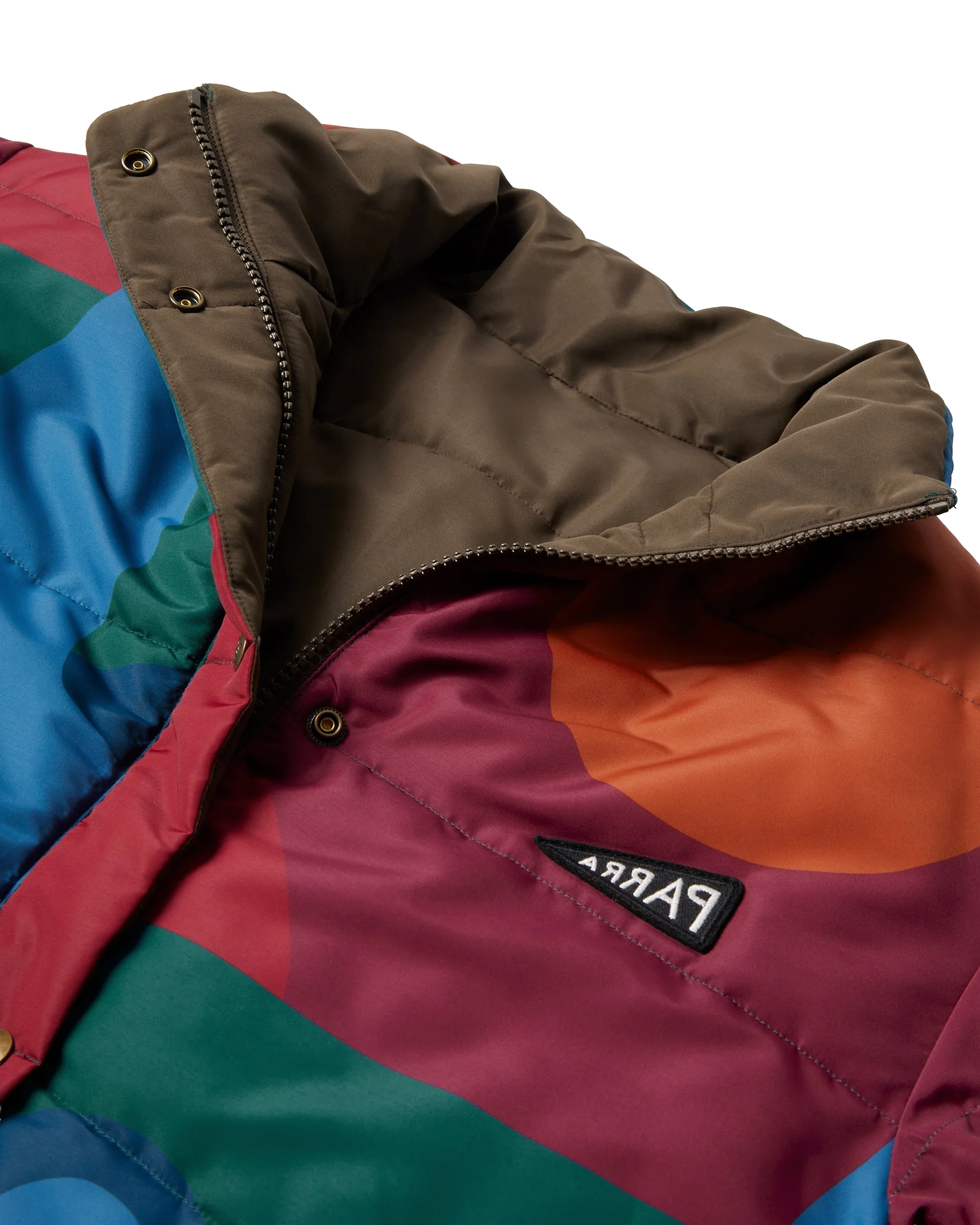 Parra Protect the sun reversible puffer jacket - Brown