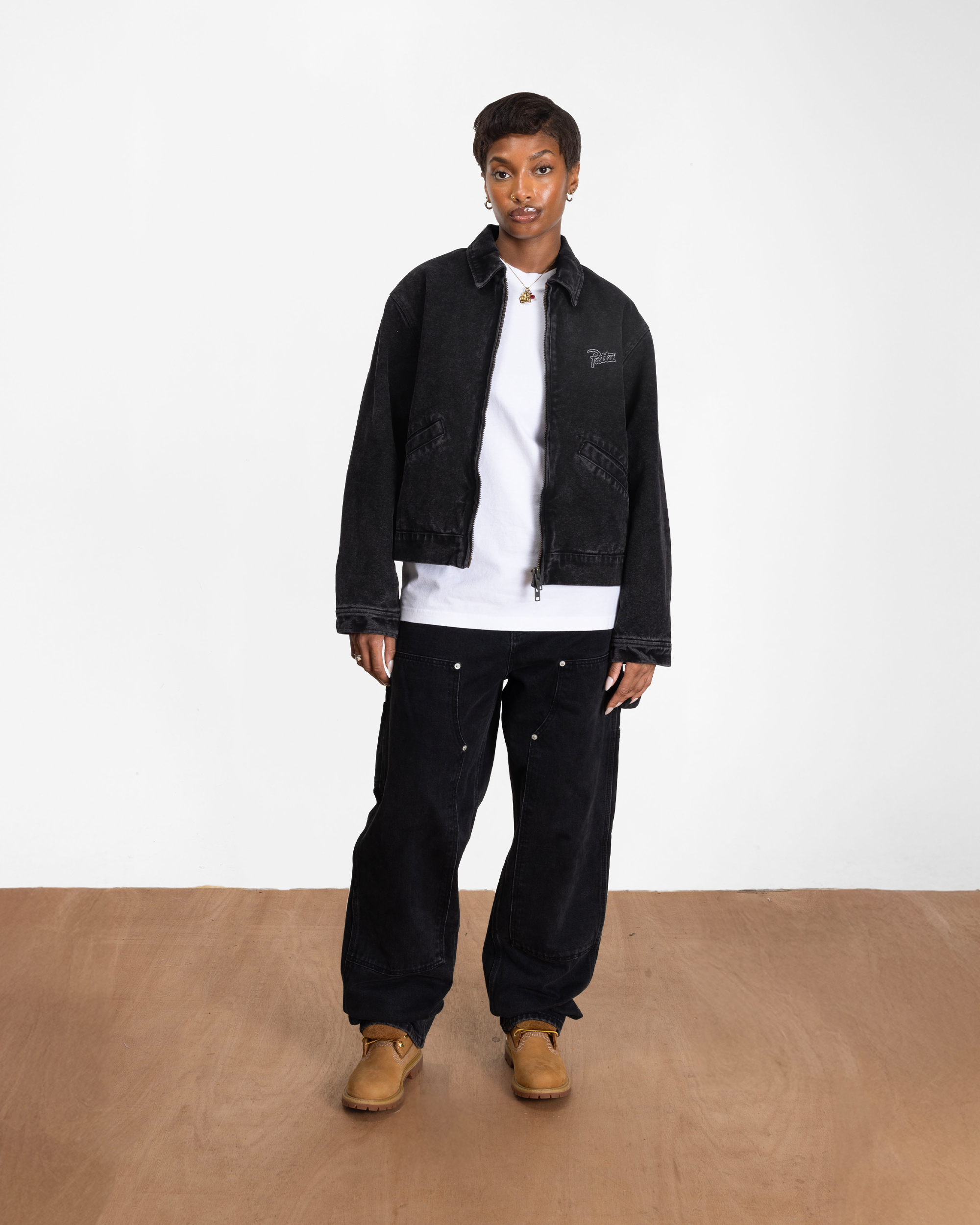 Patta Washed Canvas Jacket - Black