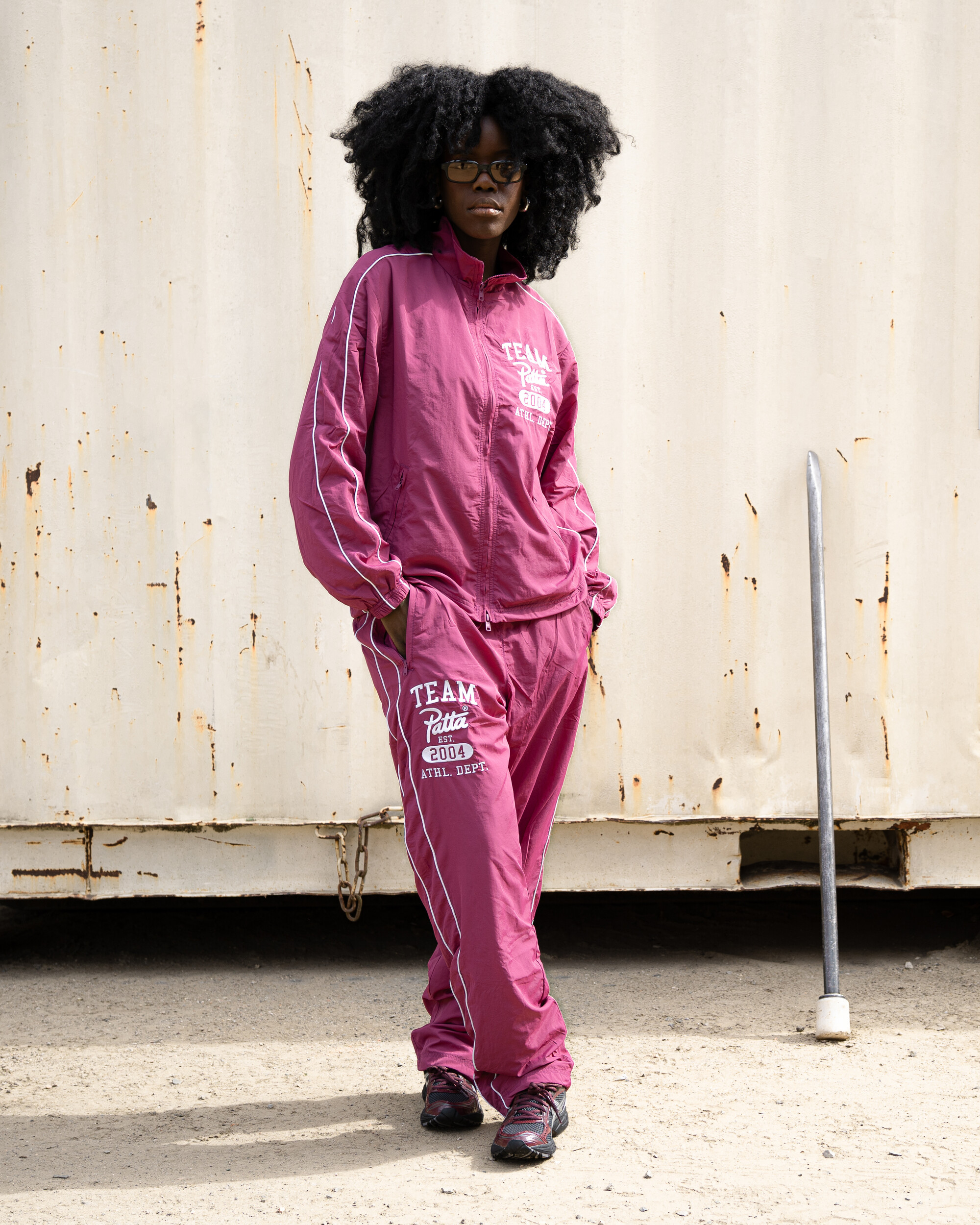 Patta Athletic Nylon Track Jacket - Boysenberry