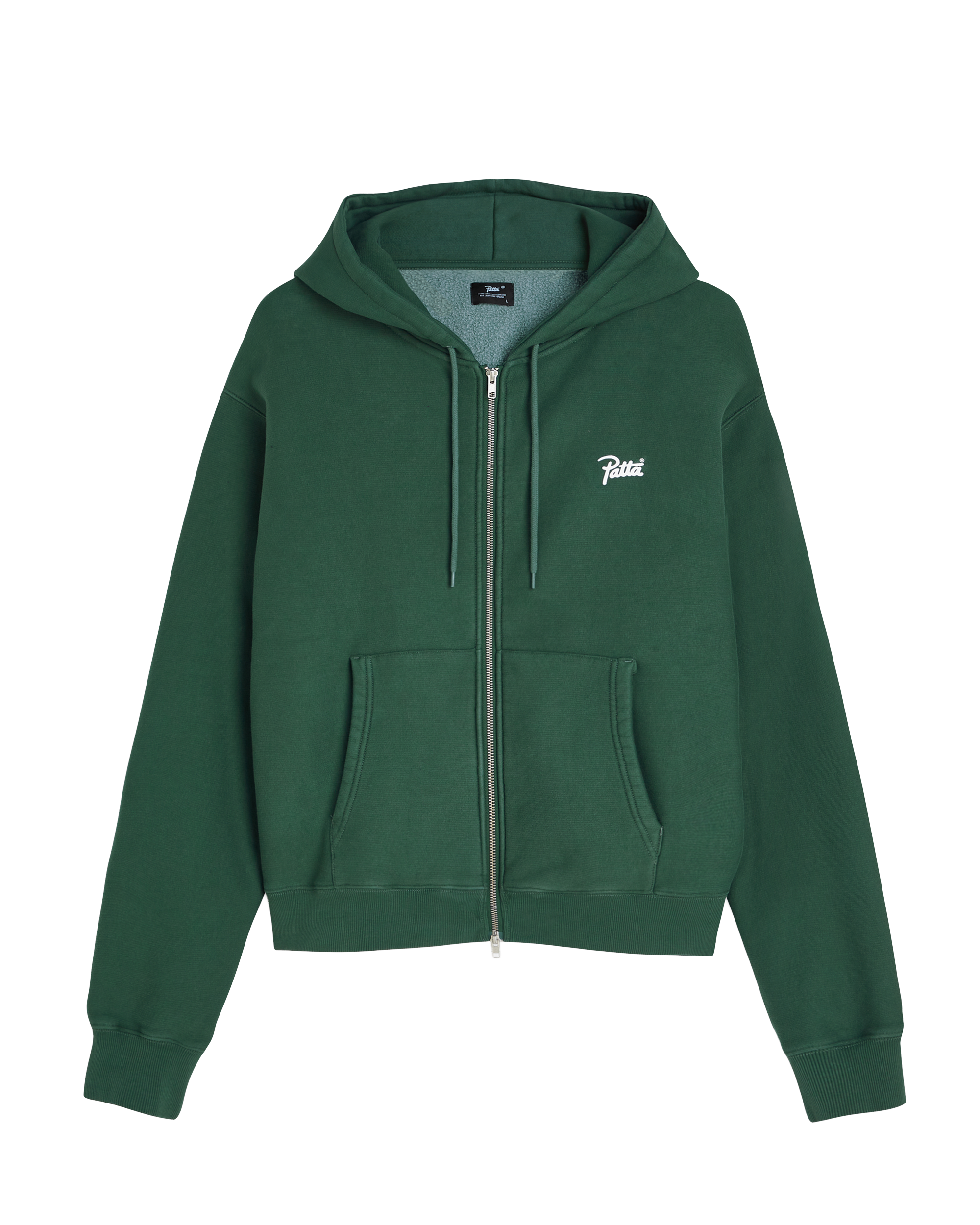 Patta Classic Zip Up Hooded Sweater - Bistro Green