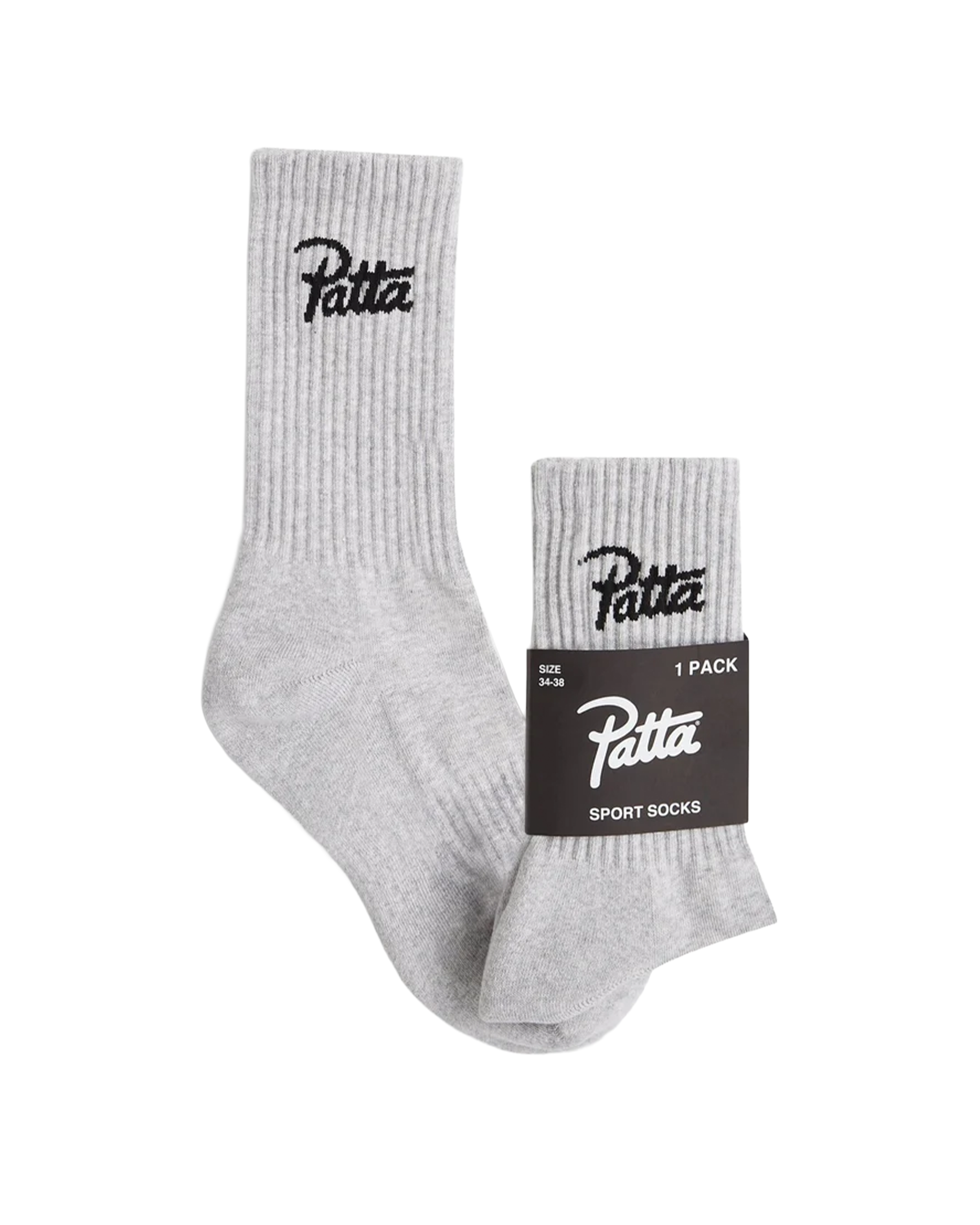 Patta Script Logo Sports Socks - Melange Grey