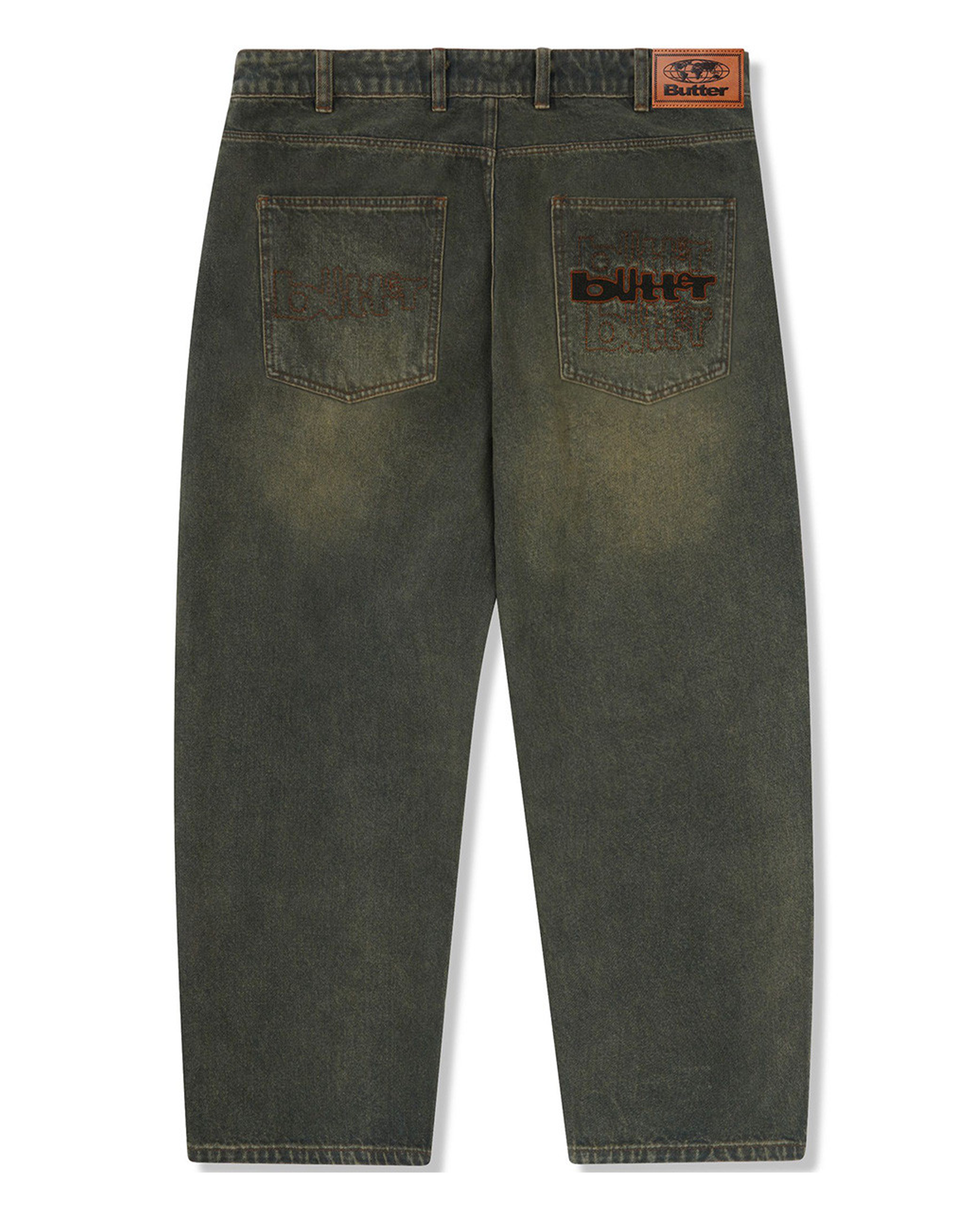 Butter Goods Warped Denim Jeans Dirty Wash Indigo