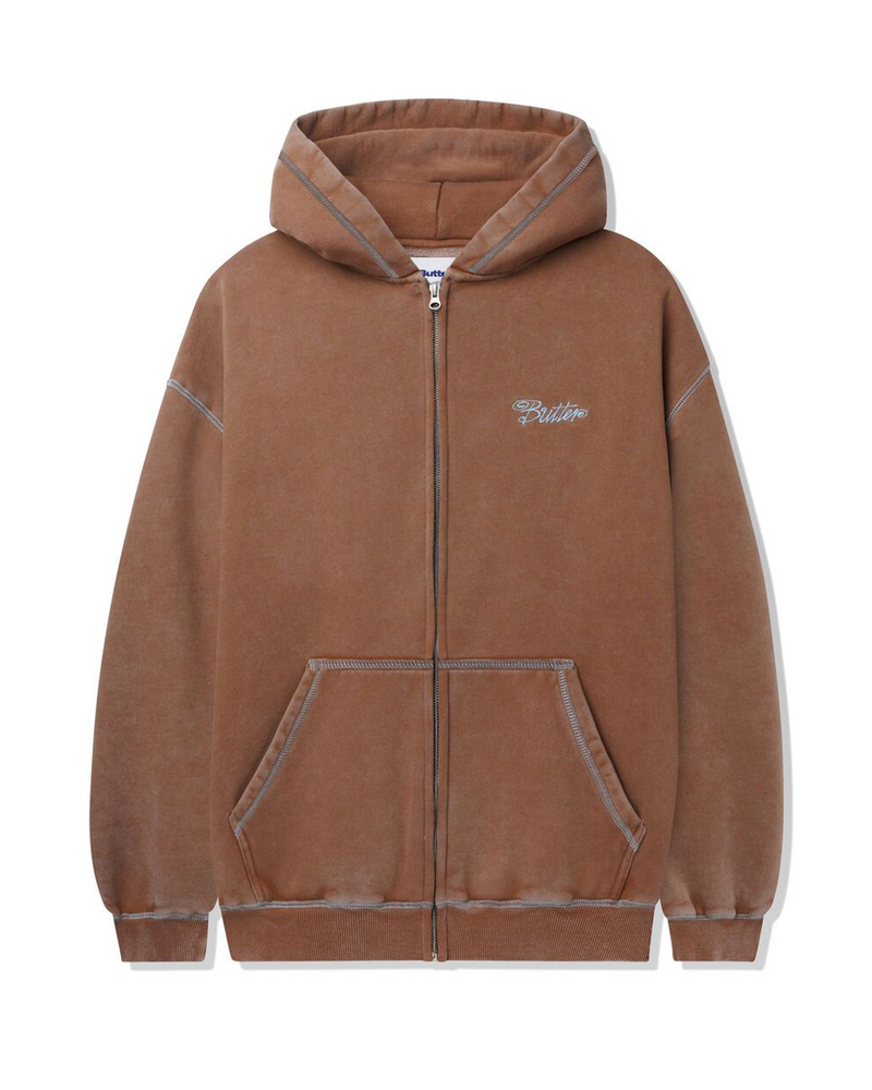 buttergoods Butter Goods Jive Zip-Thru Hoodie Washed Brown