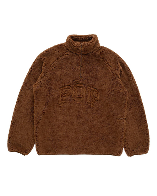 Pop Trading Co Pop Trading Company Halfzip Polar Fleece Sweat Bison