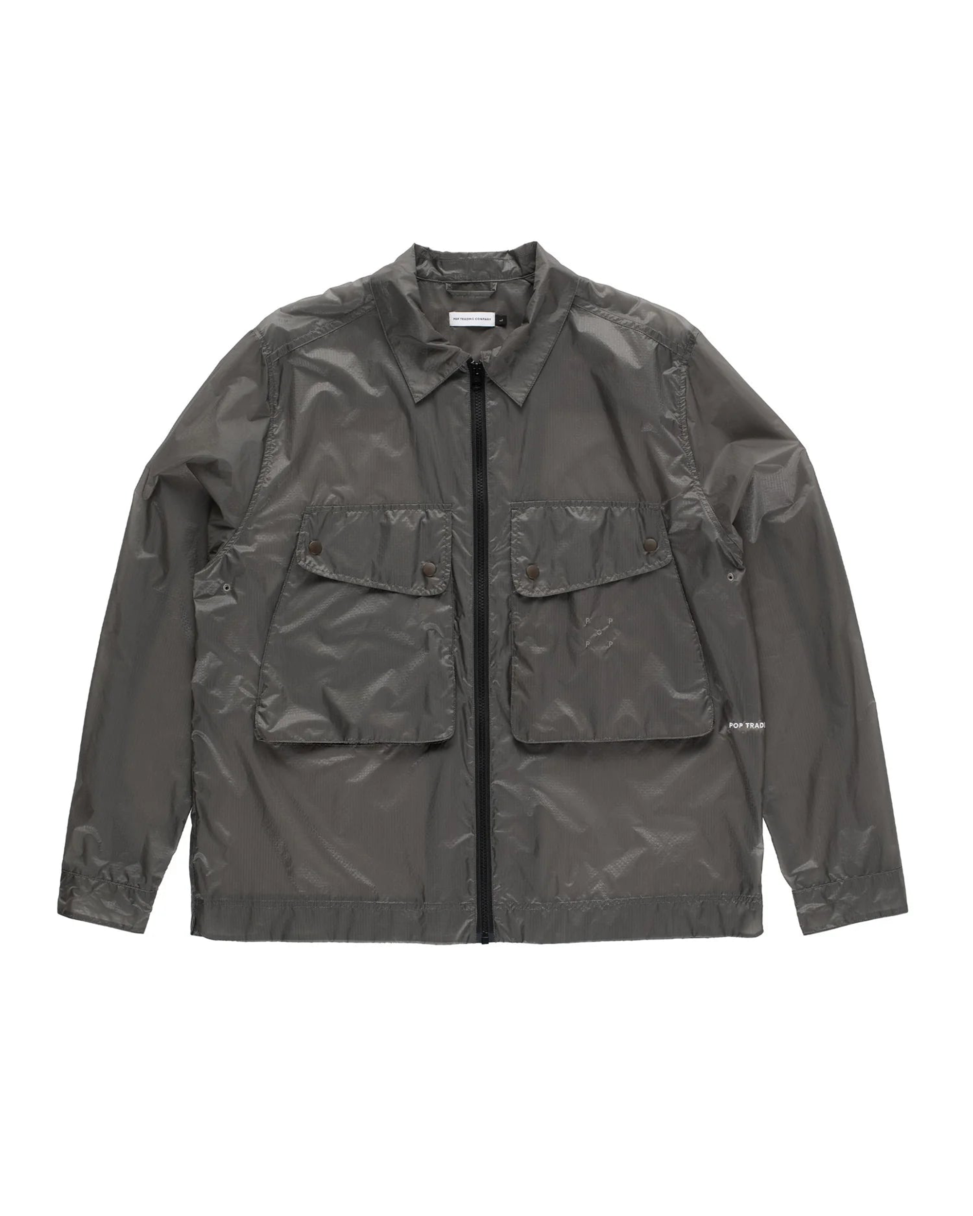 POP Trading Company Box Overshirt Jacket - Charcoal