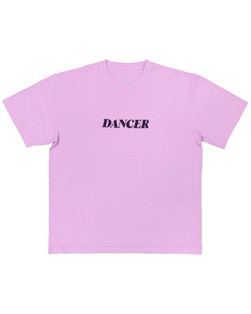 Dancer Dancer Italic Logo Tee Pink