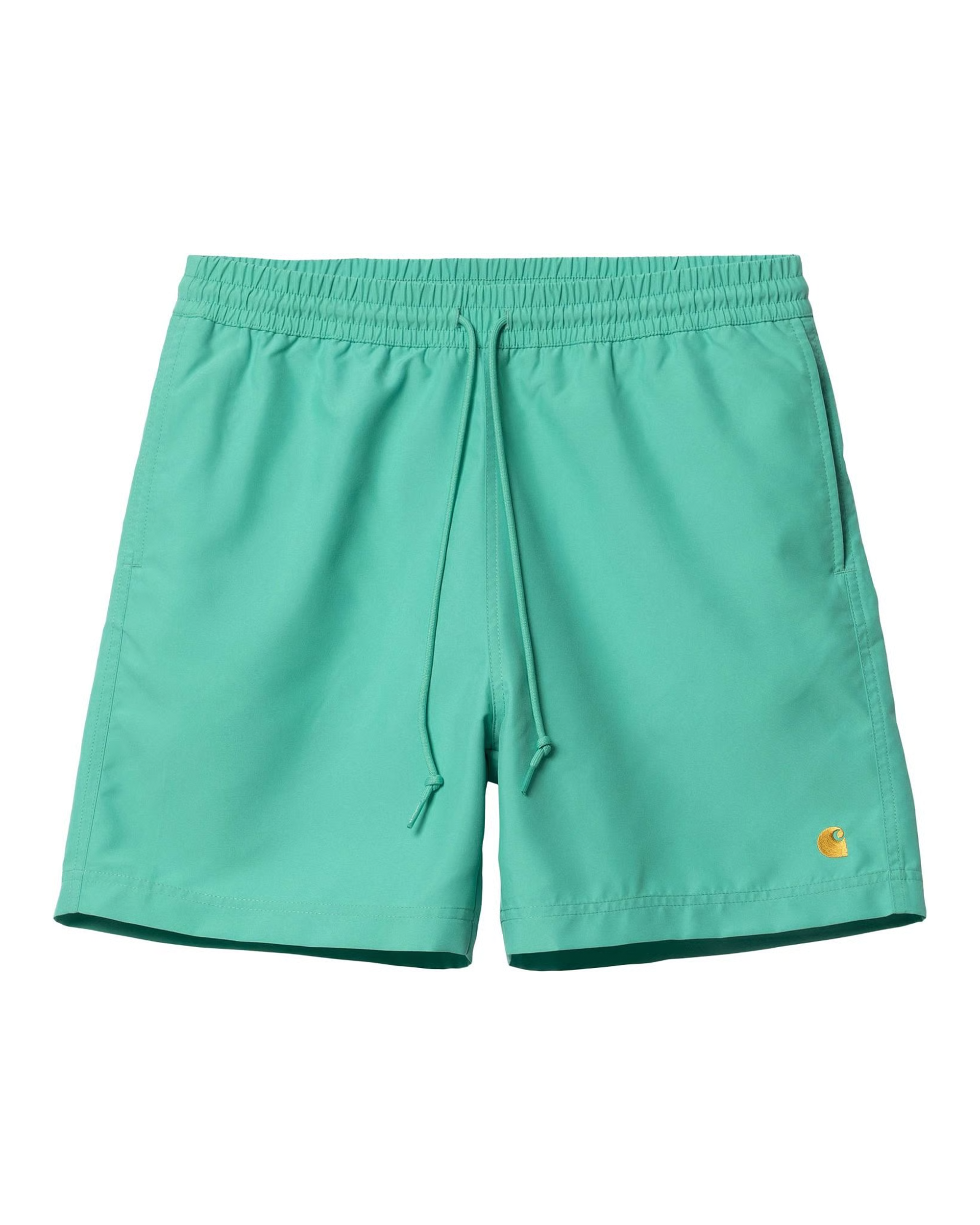 Carhartt WIP Chase Swim Trunks 100% Polyester Aqua Green/Gold