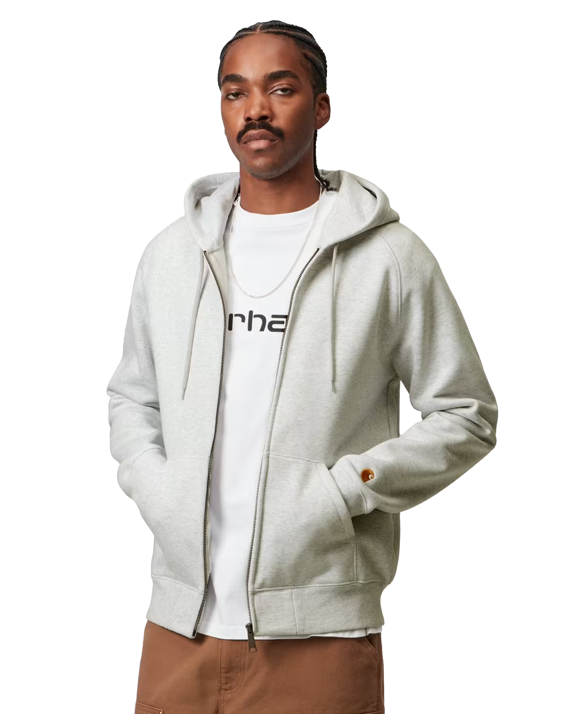 Carhartt WIP Hooded Chase Jacket Ash Heather