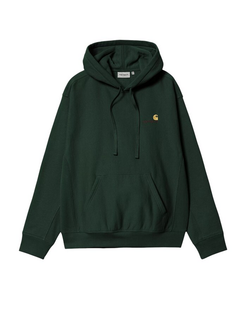 Carhartt WIP Carhartt WIP Hooded American Script Sweat Cotton/Polyester Conifer