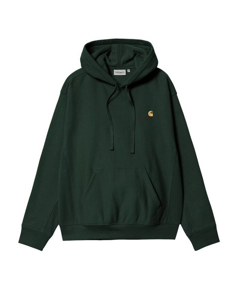 Carhartt WIP Carhartt WIP Hooded American Script Sweat Cotton/Polyester Conifer