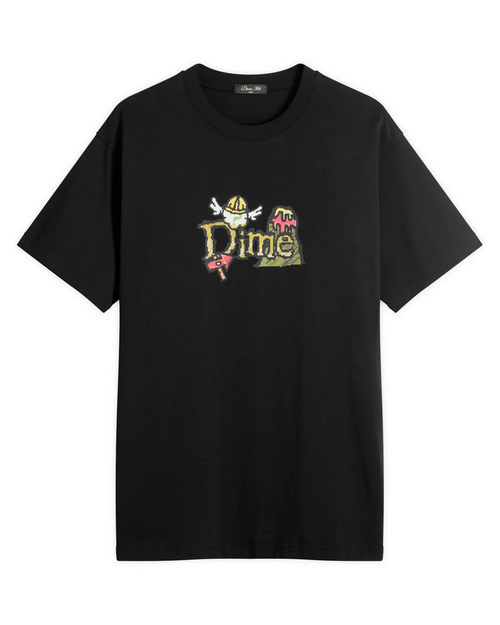Dime Dime Classic Fuzzy T-shirt - Black