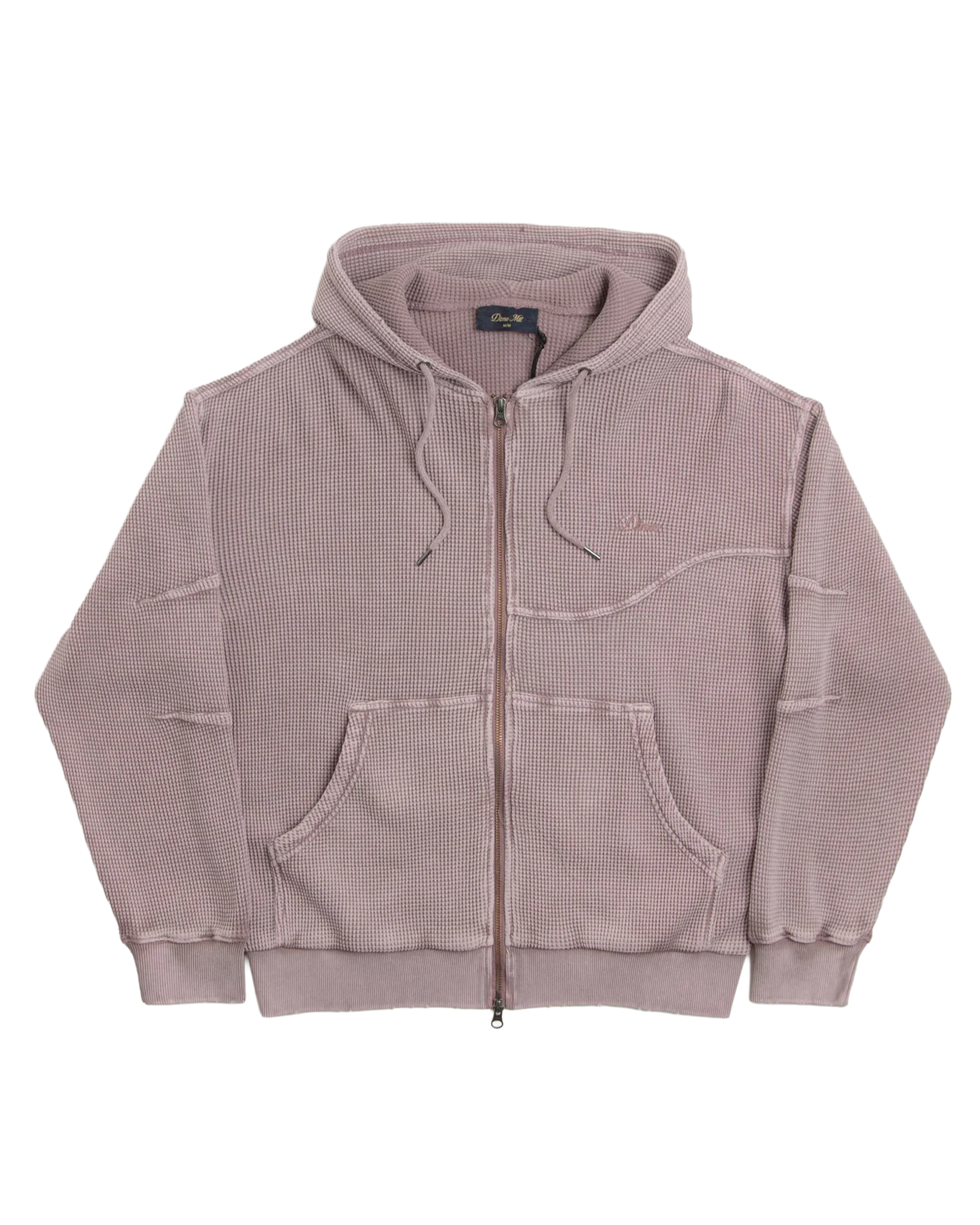 Dime Premium Waffle Zip Hoodie Faded - Mauve