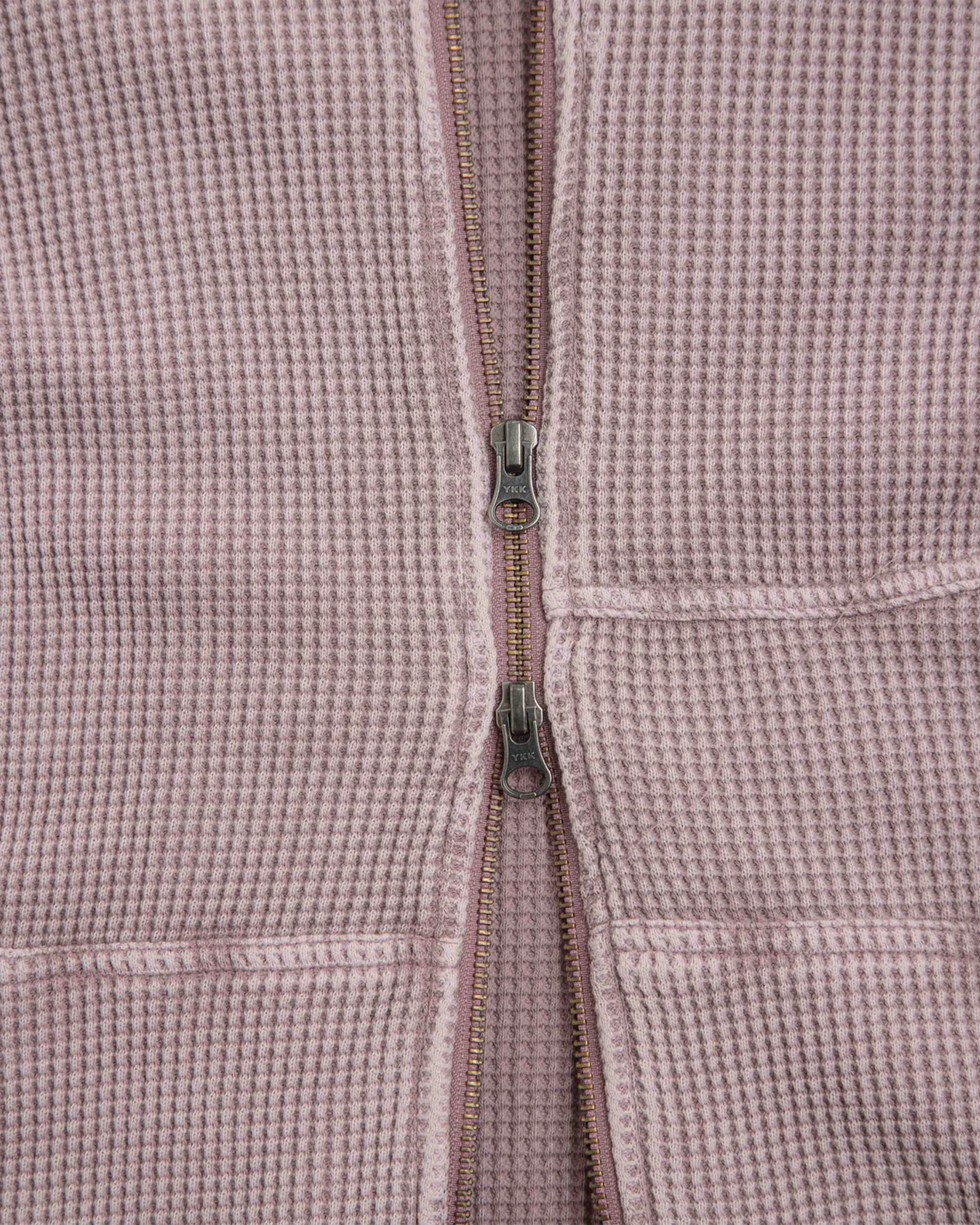 Dime Premium Waffle Zip Hoodie Faded - Mauve