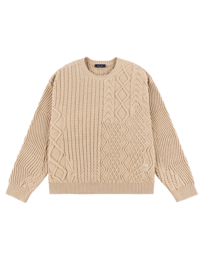 Dime Dime Mixed Cable Knit - Sand