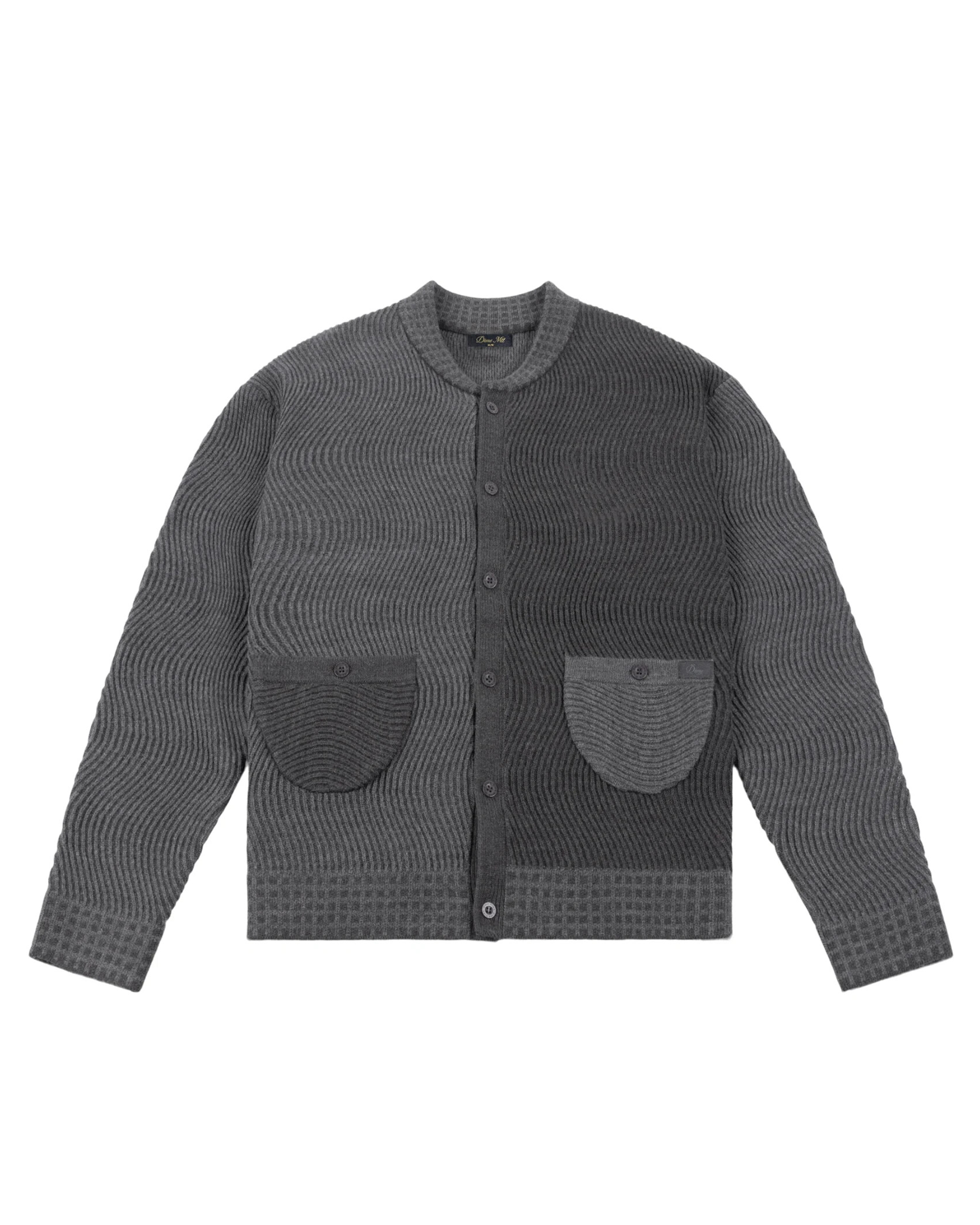 Dime Wave Knit Cardigan - Rock