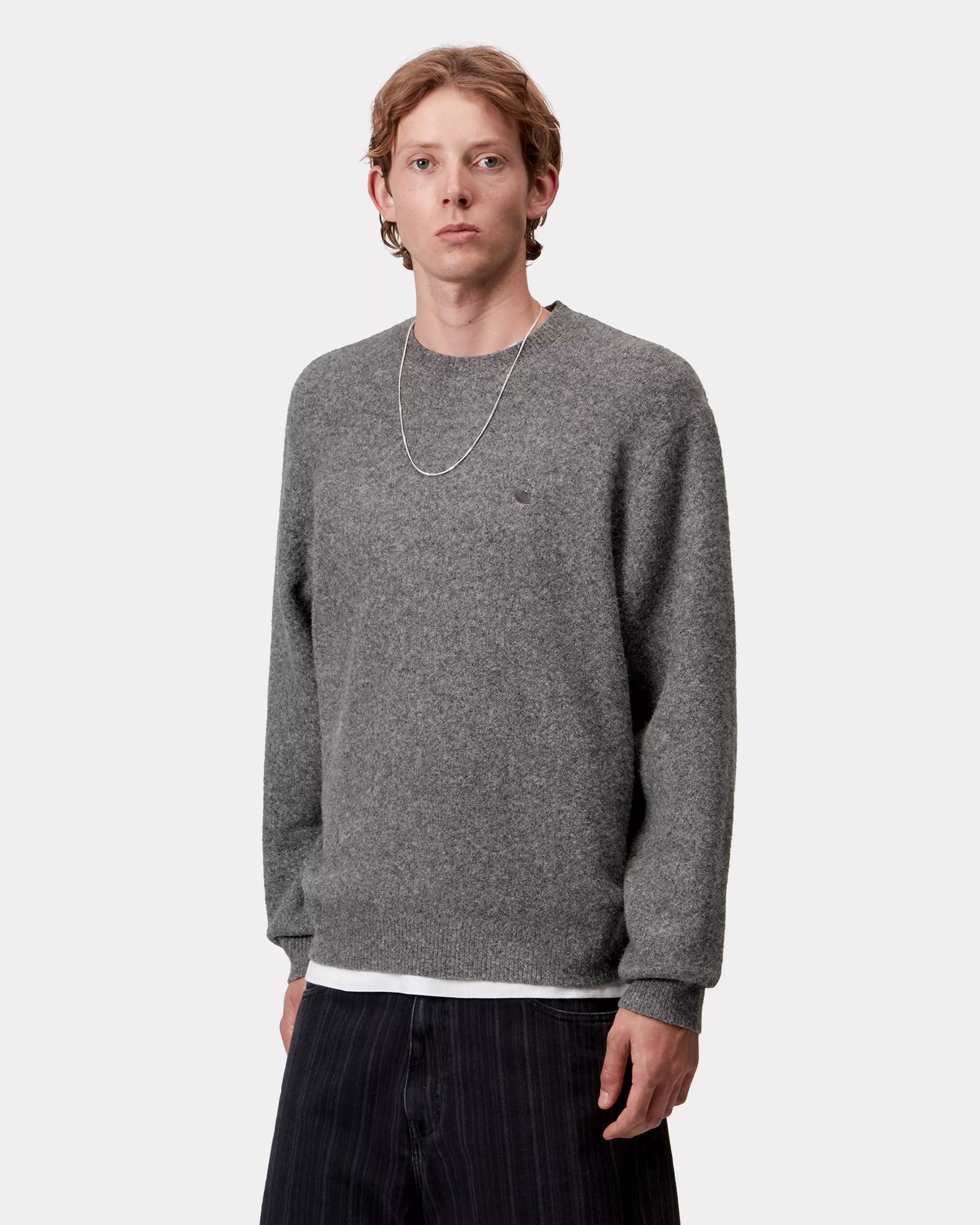 Carhartt WIP Curtis Sweater - 7 Gauge Tangled graphite