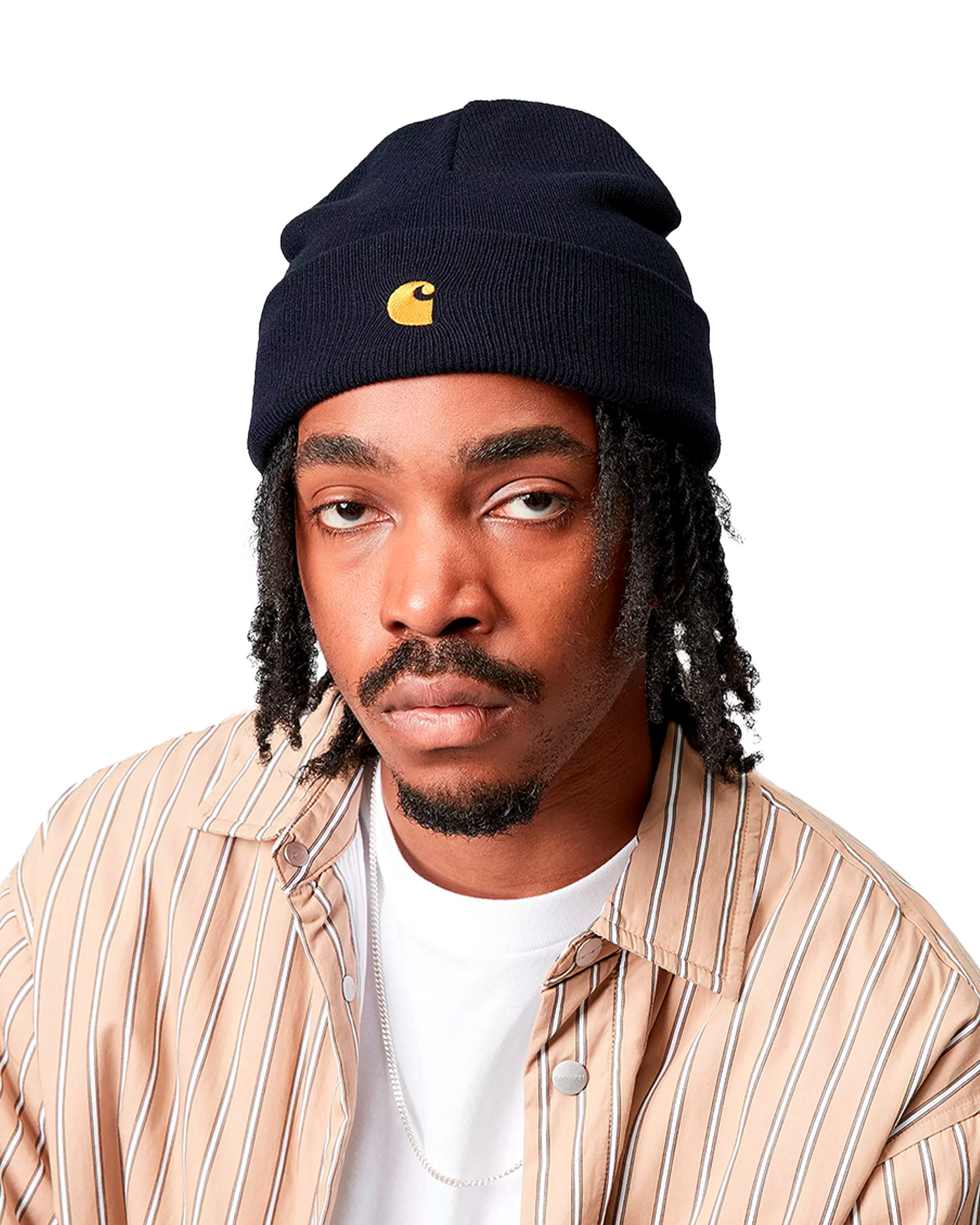 Carhartt Chase Beanie Dark Navy / Gold