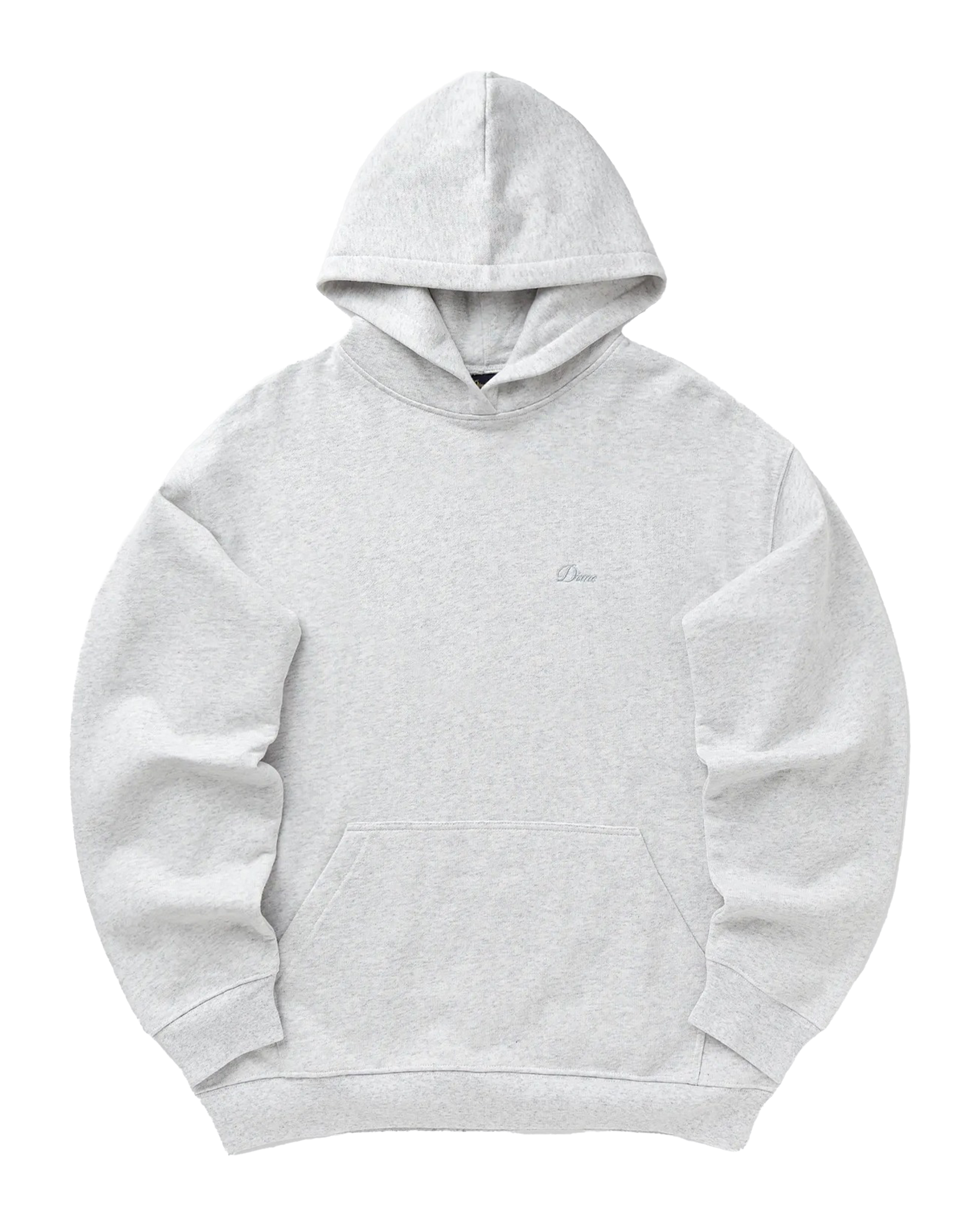 Dime Cursive Small Logo Hoodie Heather Grey