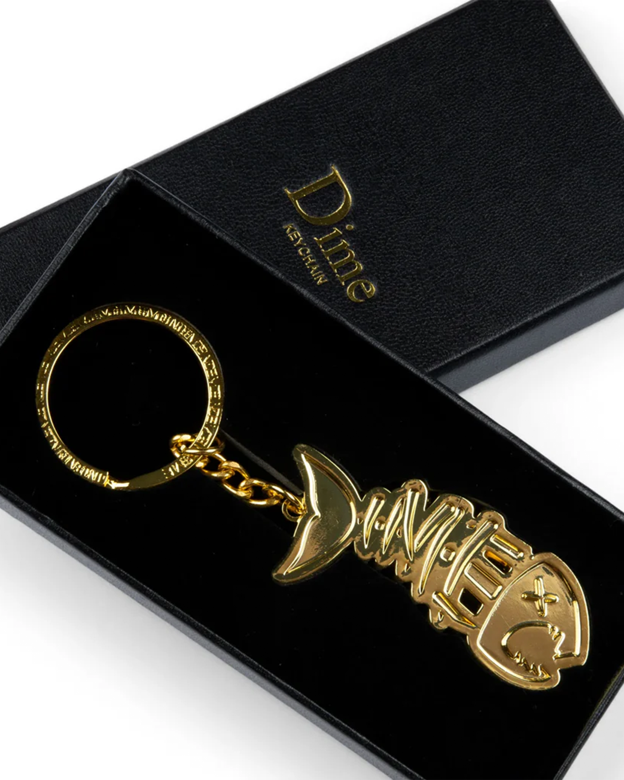 Dime Bones Keychain Gold