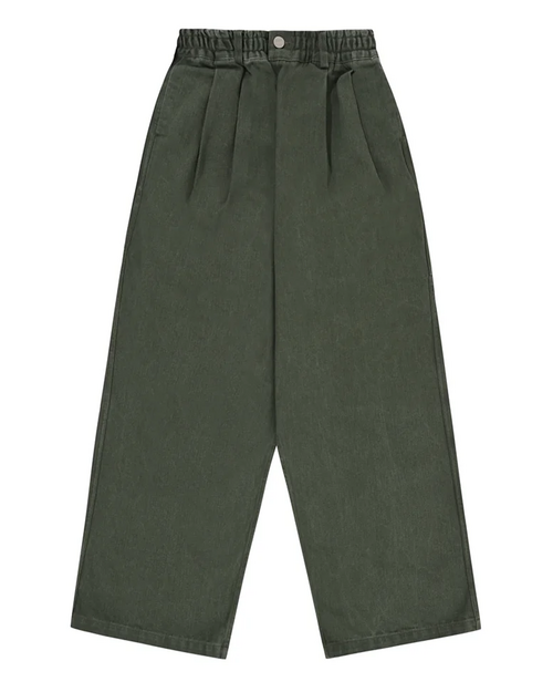 Kappy Kappy Two Tuck Wide Kation Pants Khaki