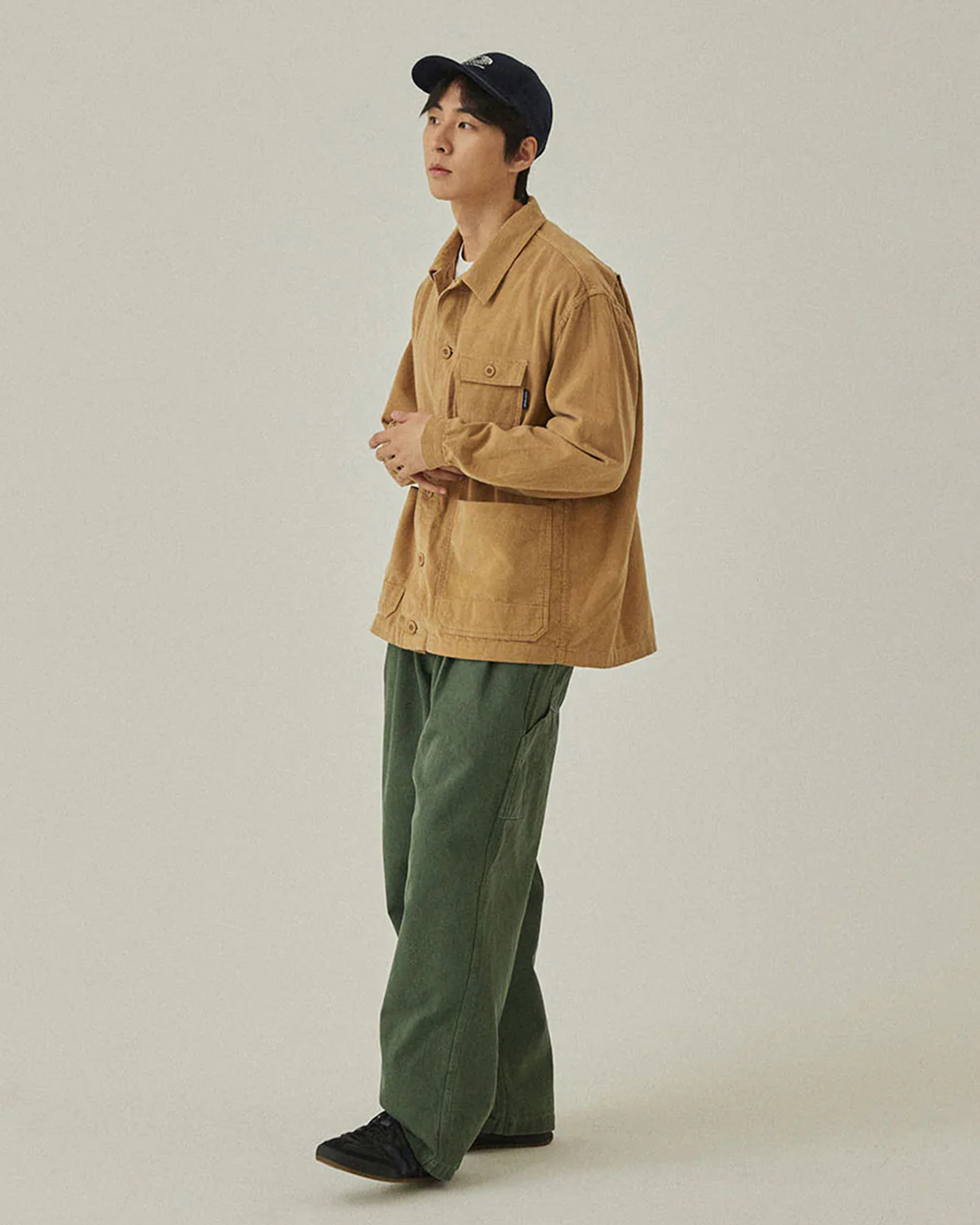 Kappy Two Tuck Wide Kation Pants Khaki