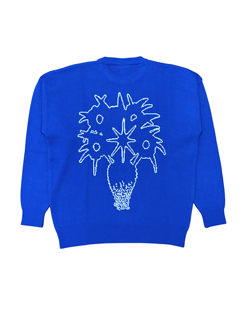 Nowadays Magazine Nowadays Vase Knit Metal Blue