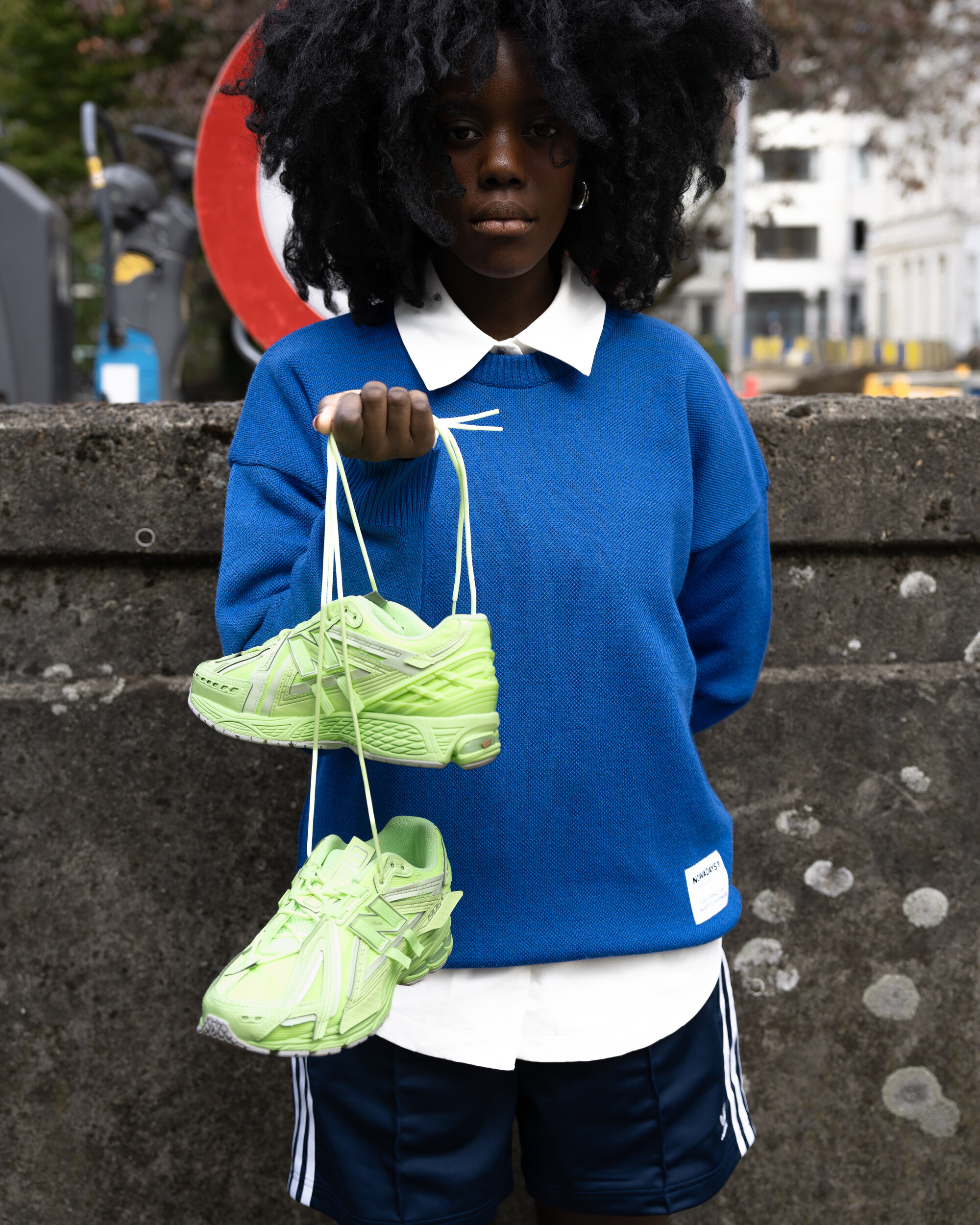 Nowadays Vase Knit Metal Blue