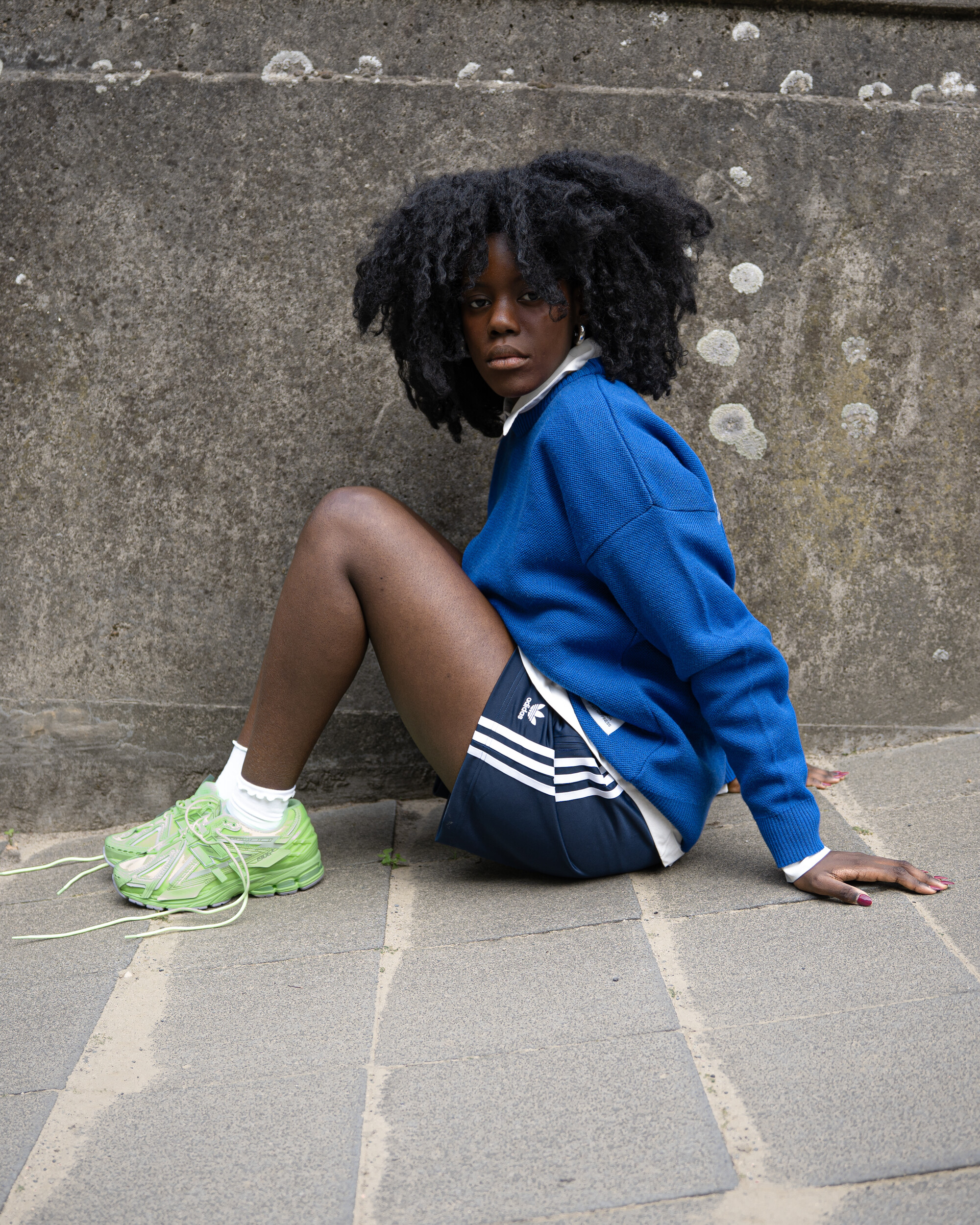 Nowadays Vase Knit Metal Blue