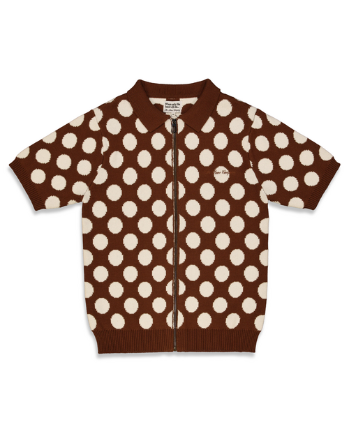 Loose The Loose Company Polka Dot Zip-Up Polo