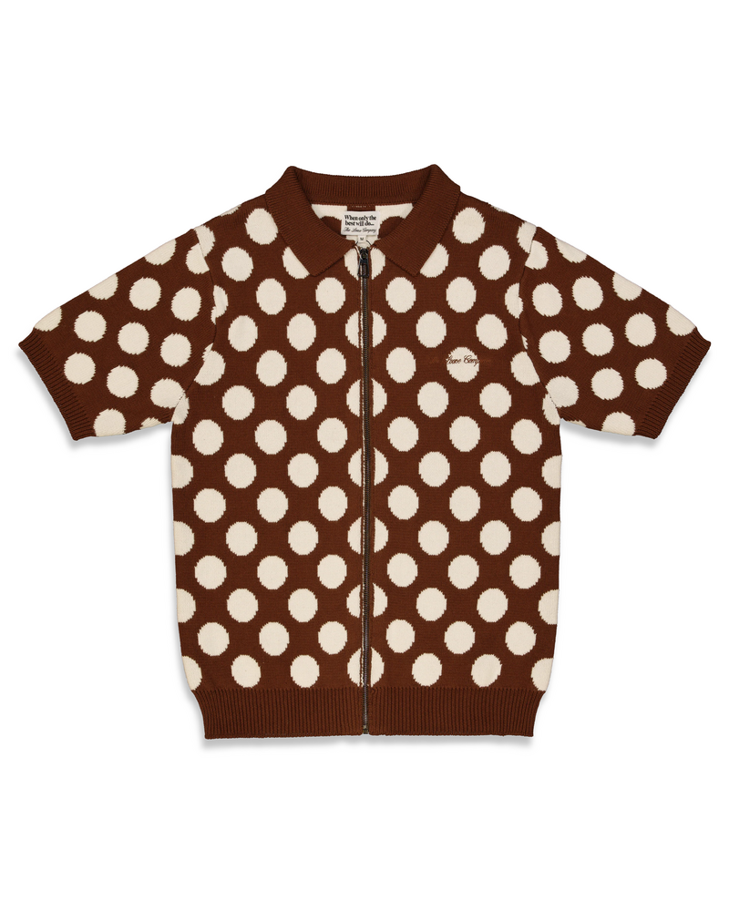 Loose The Loose Company Polka Dot Zip-Up Polo