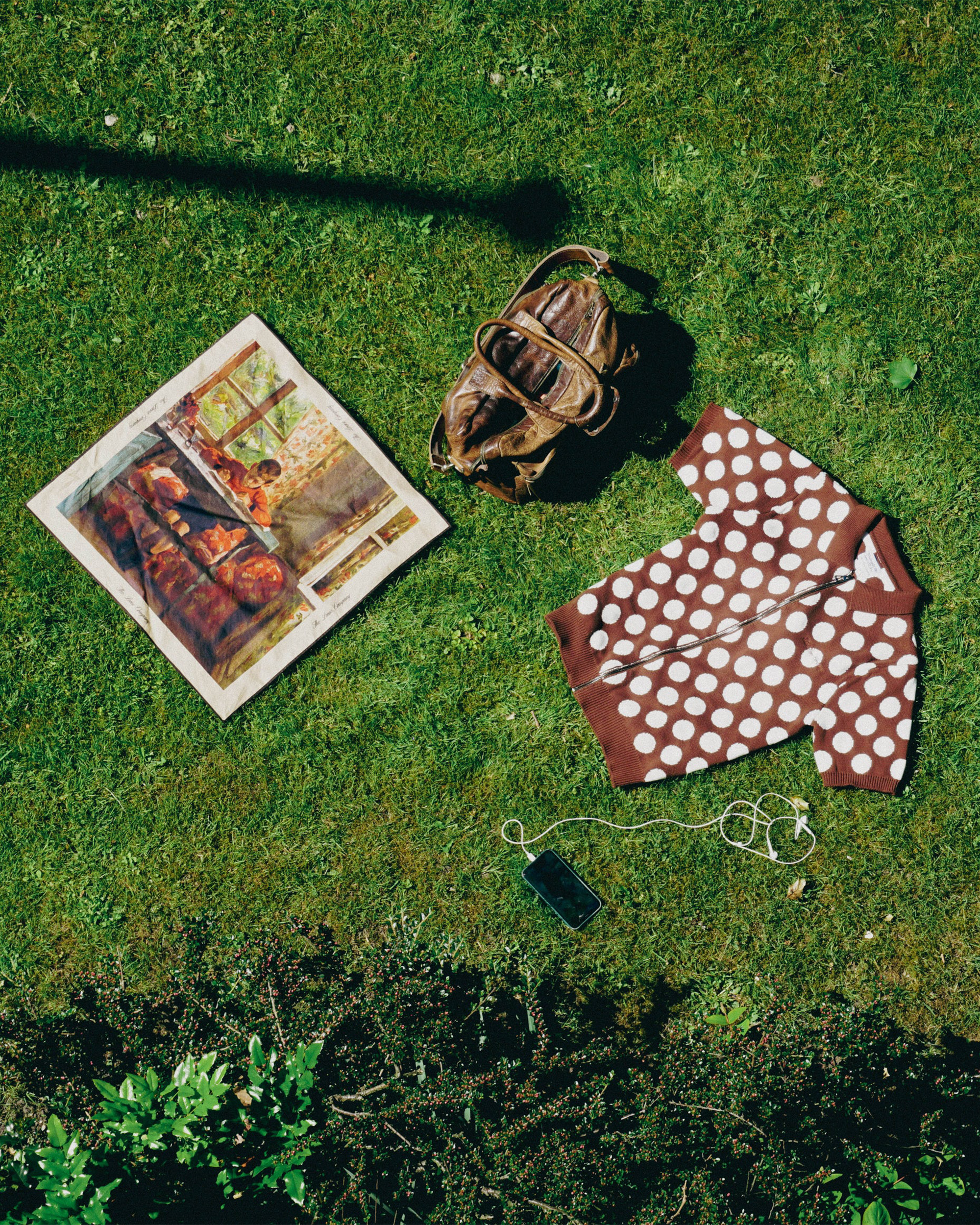 The Loose Company Polka Dot Zip-Up Polo