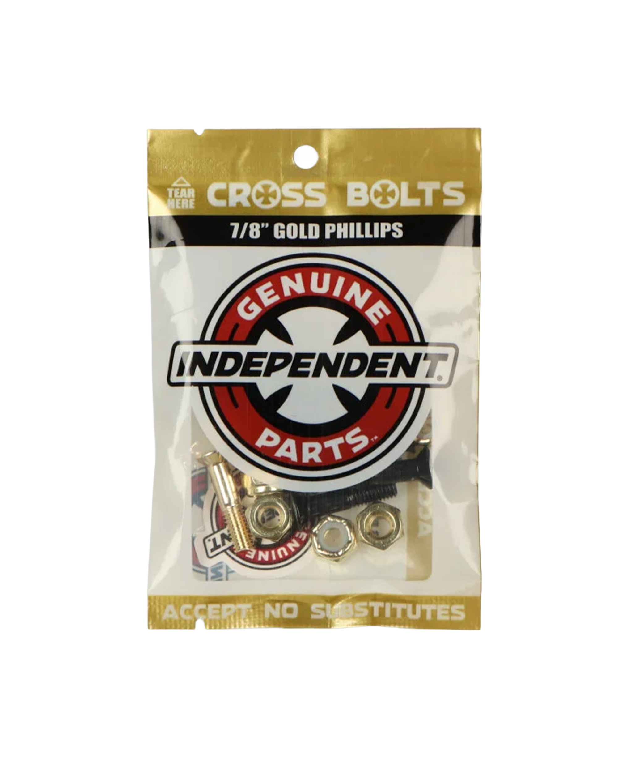 Independent Cross Philips 7/8 inch Bolts Black/Gold