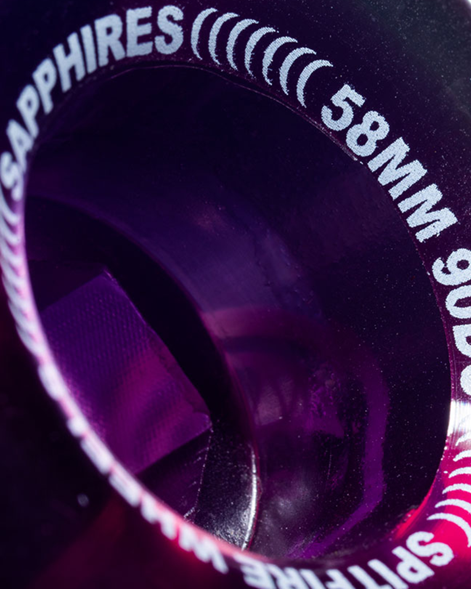 Spitfire Sapphire Wheels Clear Purple 90D 58mm