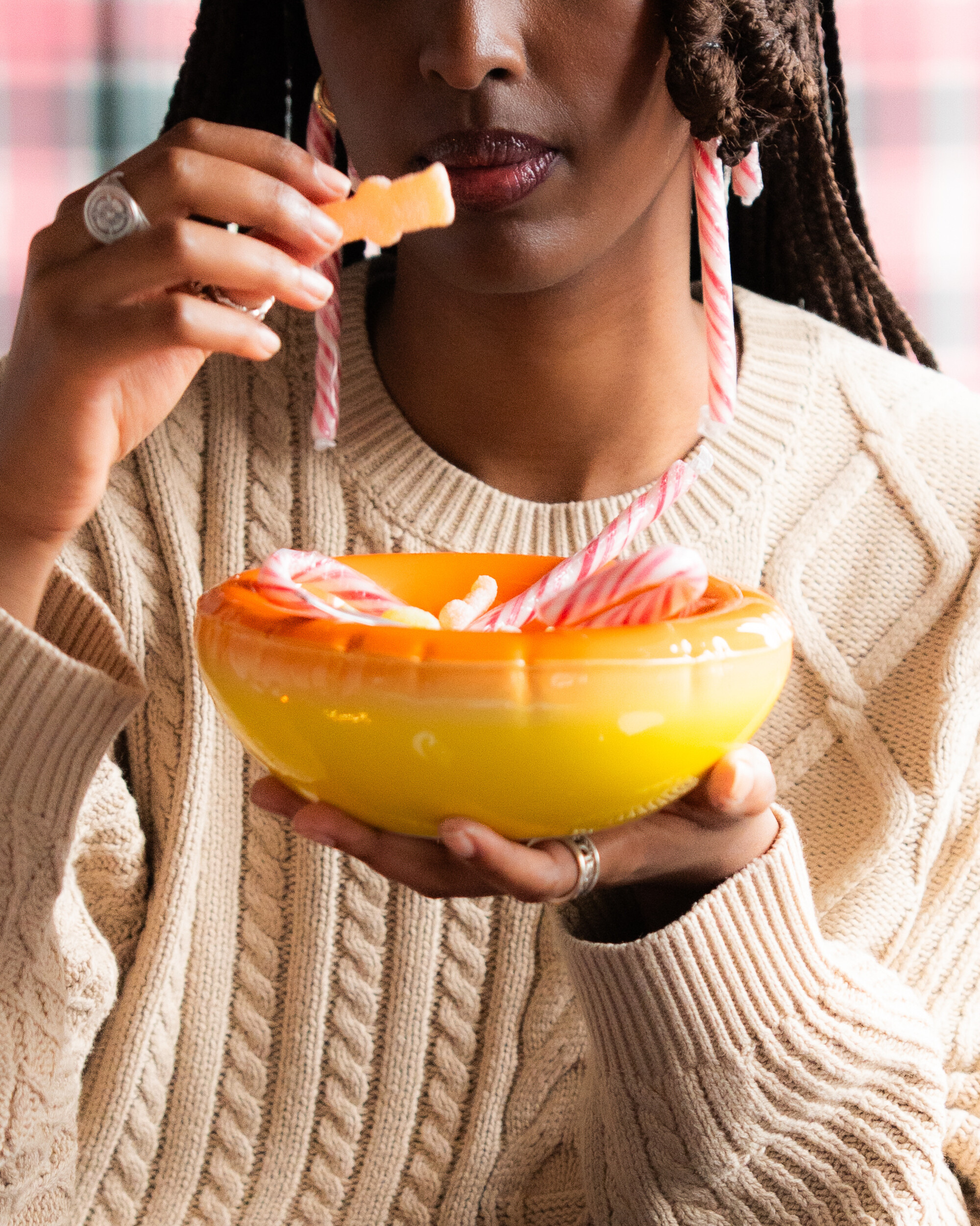Home Studyo Bowl 'LISA' - Hand sprayed ombre orange