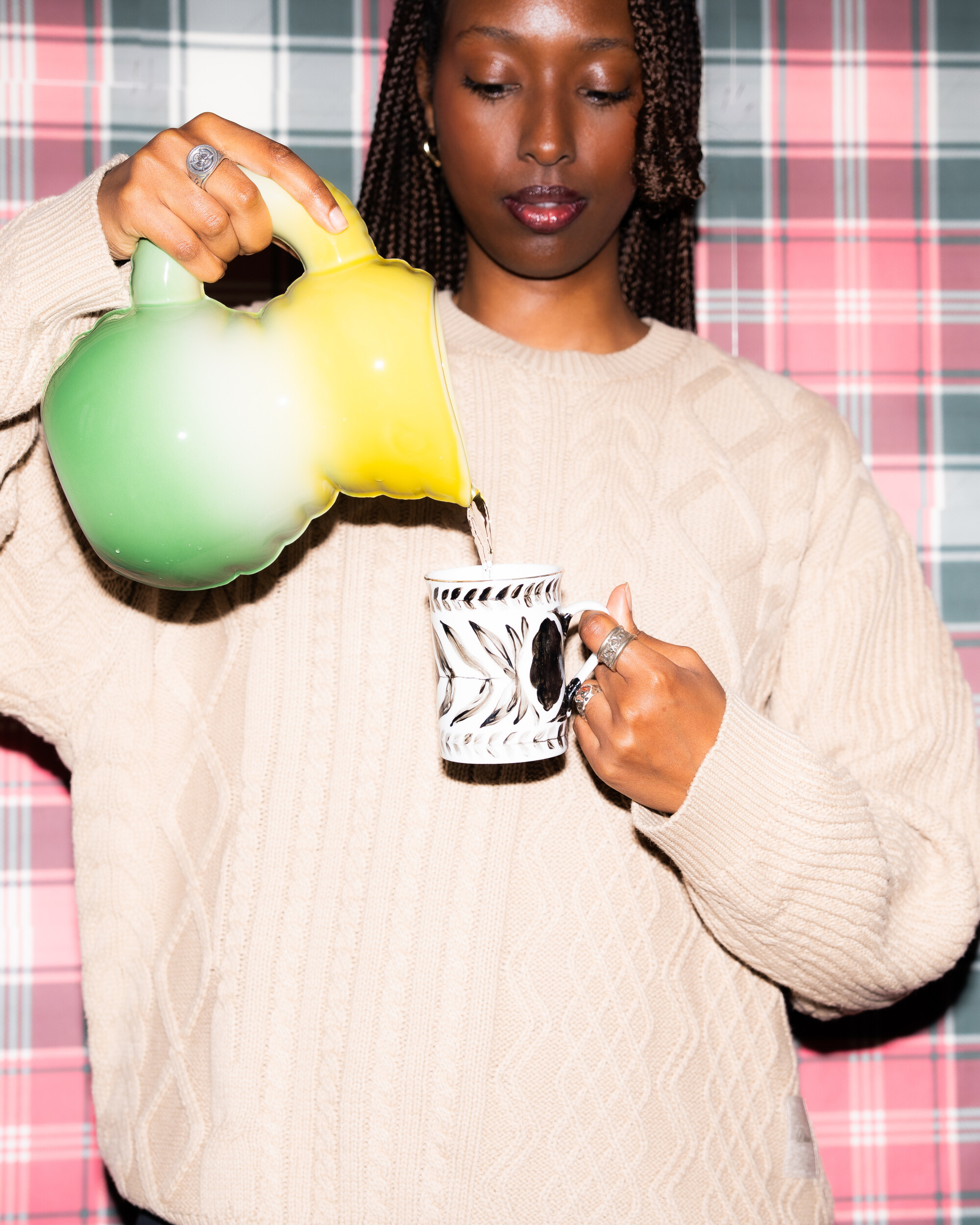 Home Studyo Jug  'EMILY' - Hand sprayed ombre