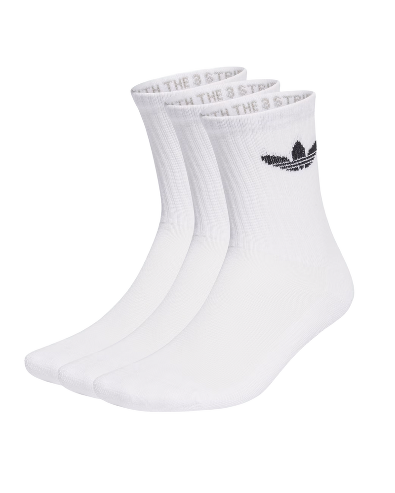 Adidas Adidas Trefoil Cushion Crew Socks 3 Pairs -  White