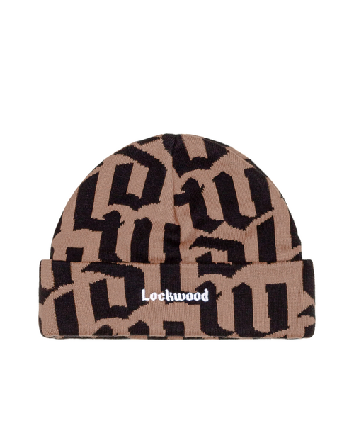 Lockwood Lockwood x Duvel 666 Logo Pattern Beanie - Brown/Black