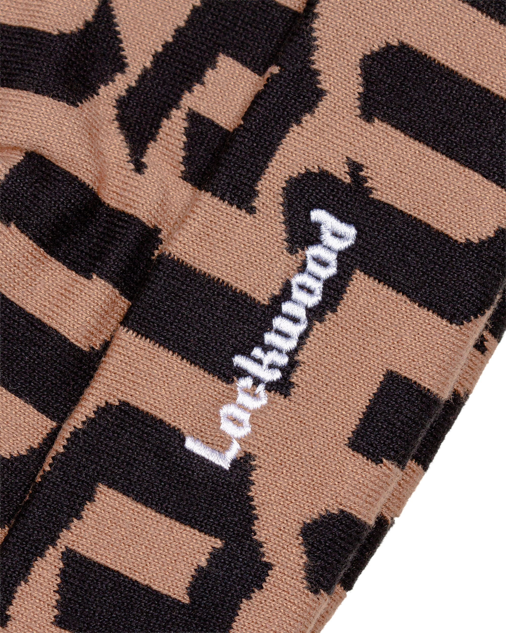 Lockwood x Duvel 666 Logo Pattern Beanie - Brown/Black