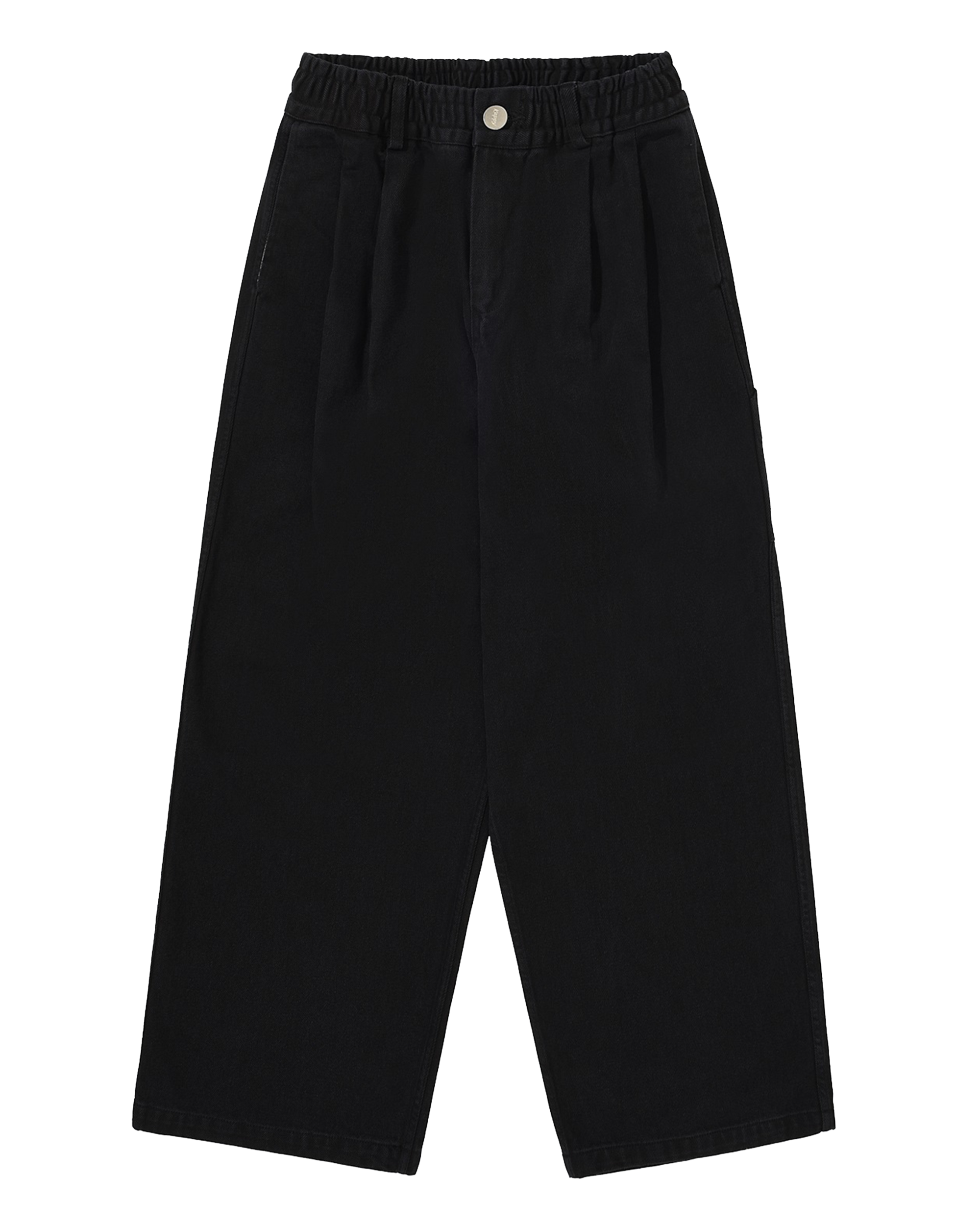Kappy Two Tuck Wide Kation Pants Black