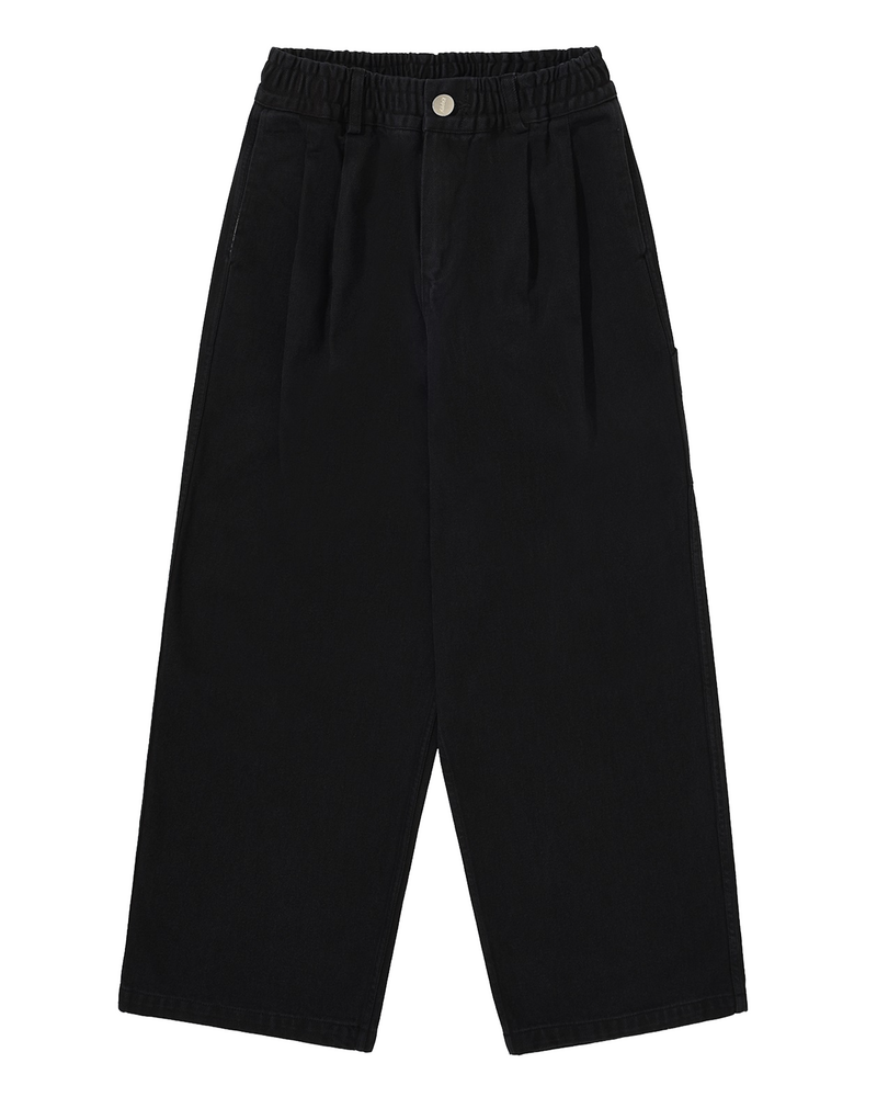 Kappy Kappy Two Tuck Wide Kation Pants Black