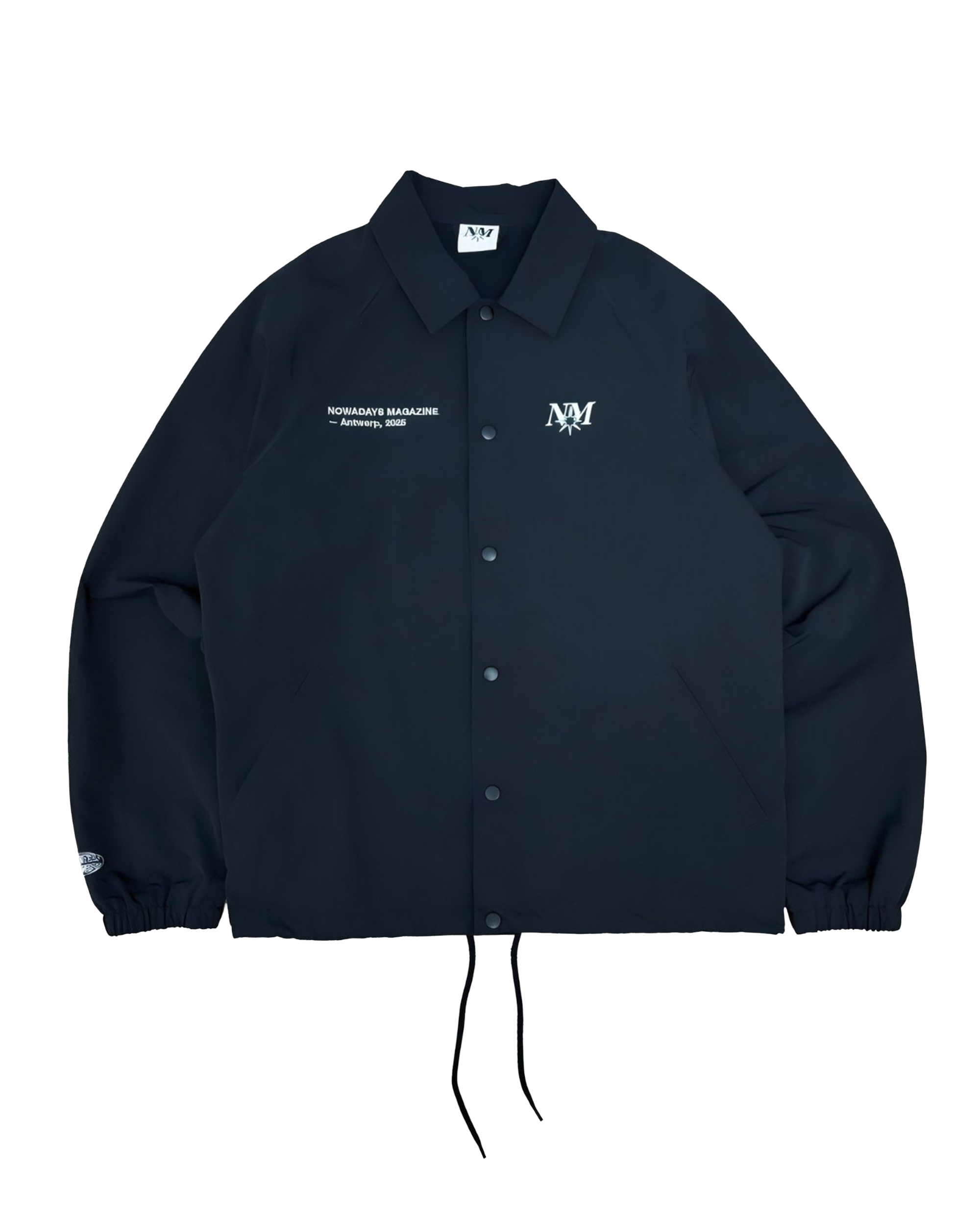 Nowadays Magazine Oval Logo Coach Jacket - Black